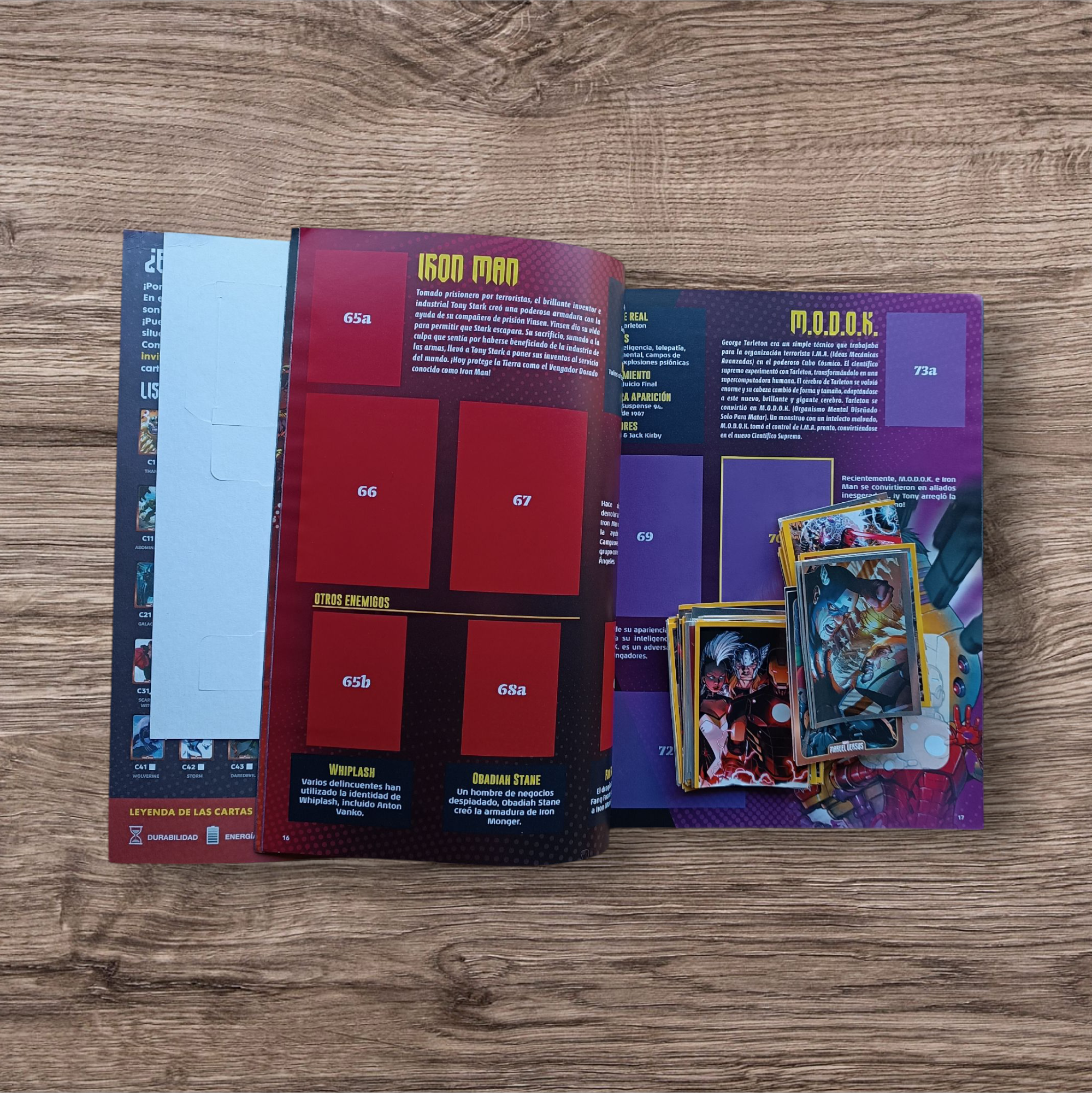 Álbum + 62 figuritas Marvel Versus