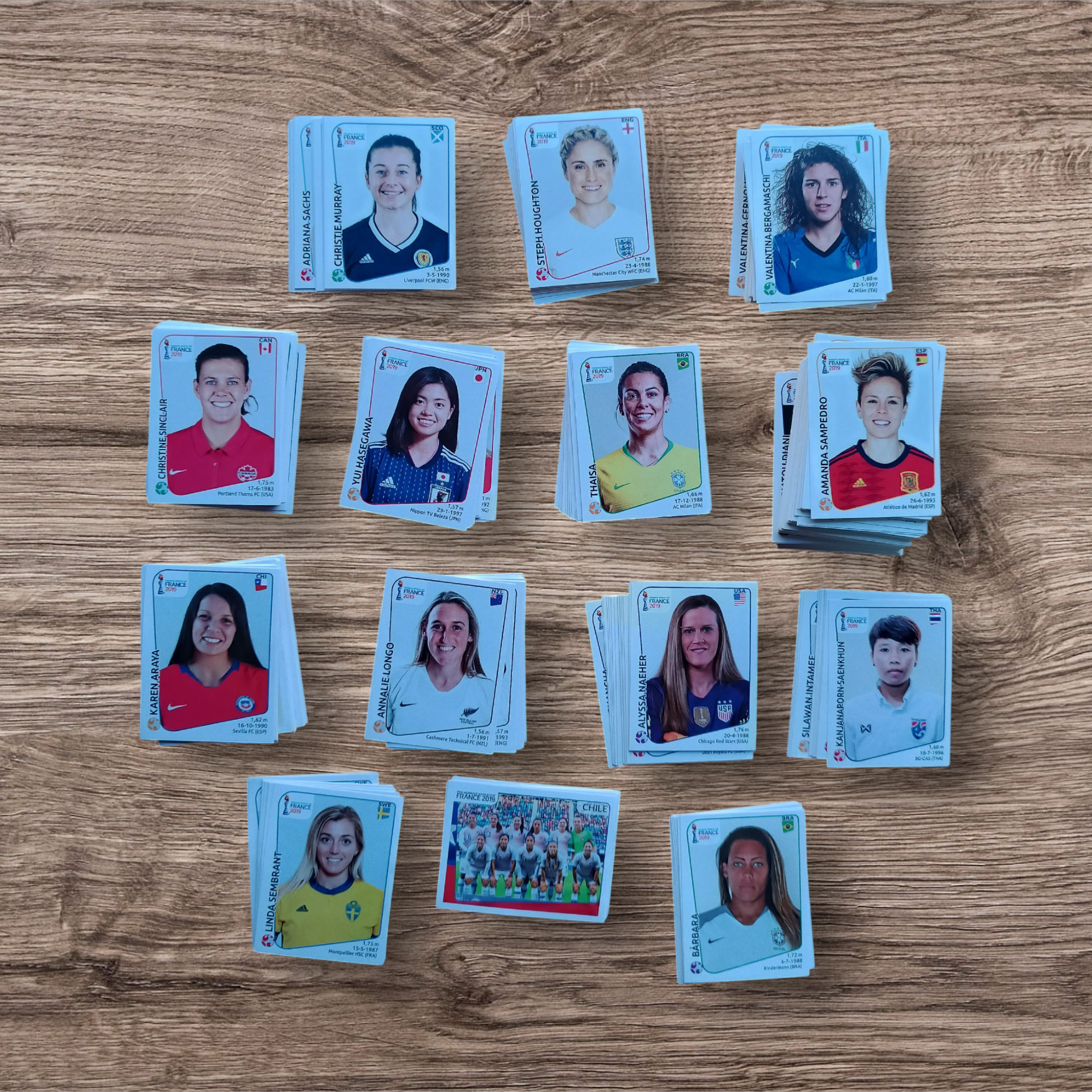 Lote 372 figuritas sin repetir Mundial Femenino Francia 2019