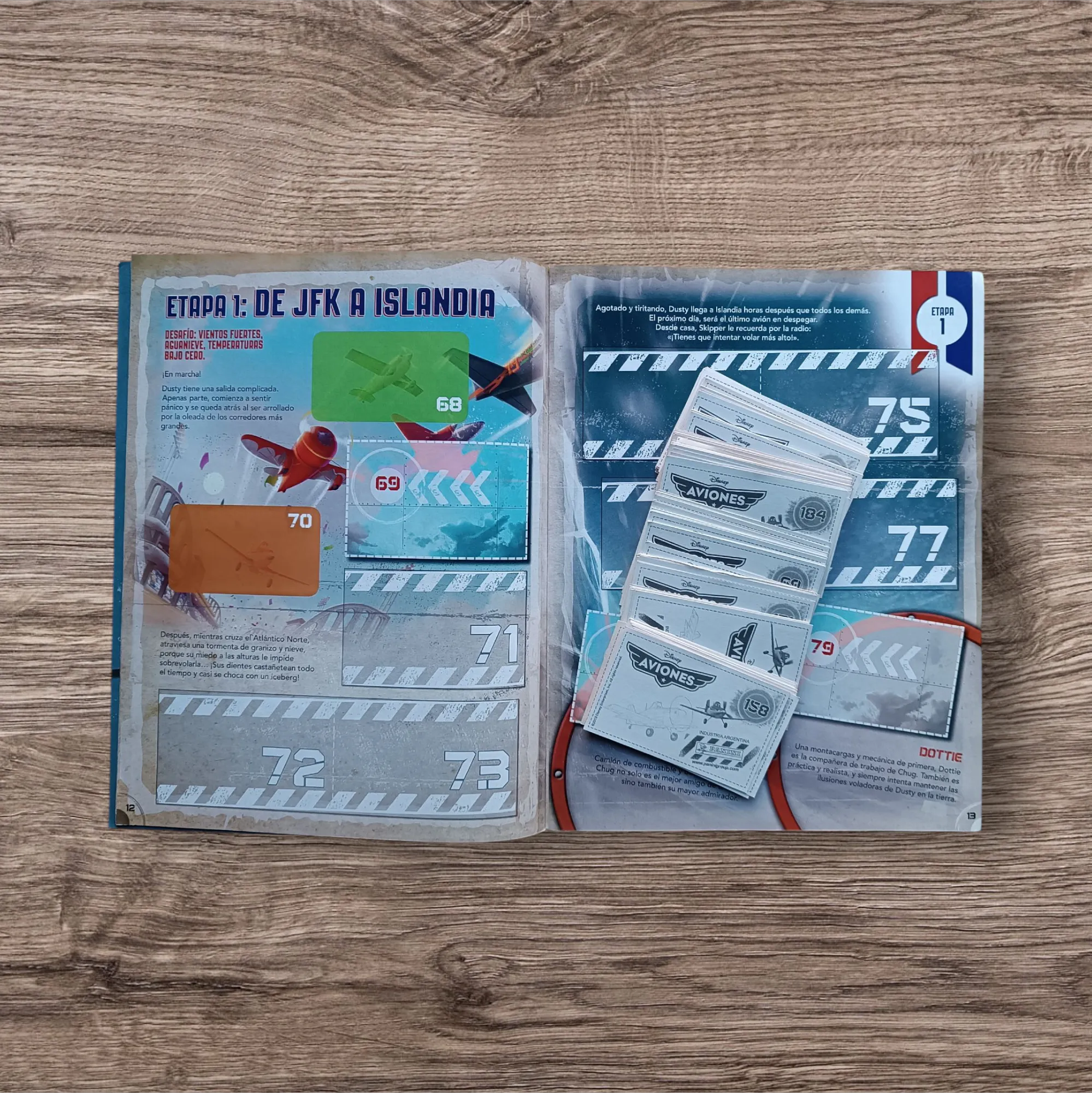 Álbum + 124 figuritas Aviones, de Panini
