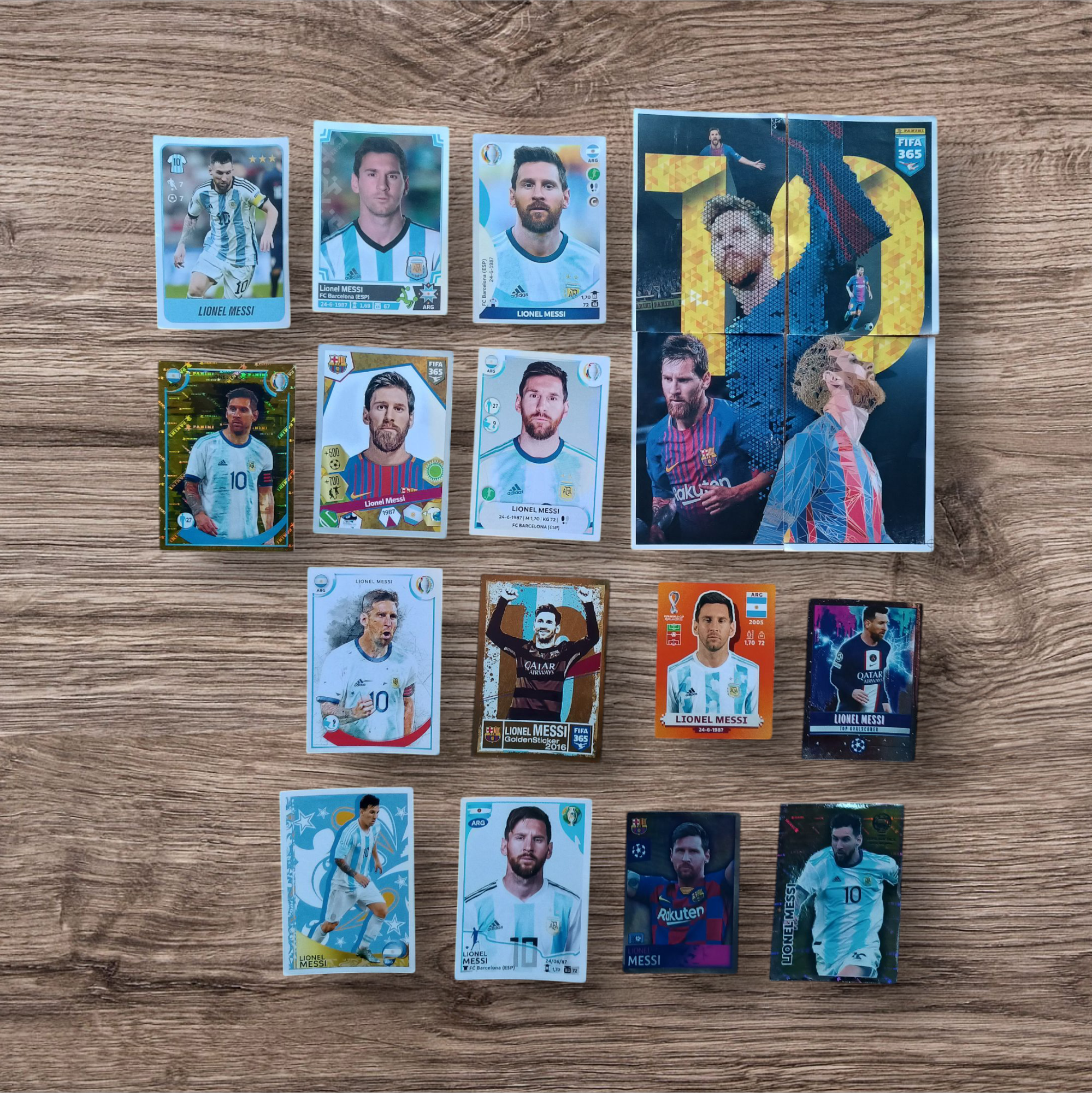 Lote 18 figuritas sin repetir Lionel Messi