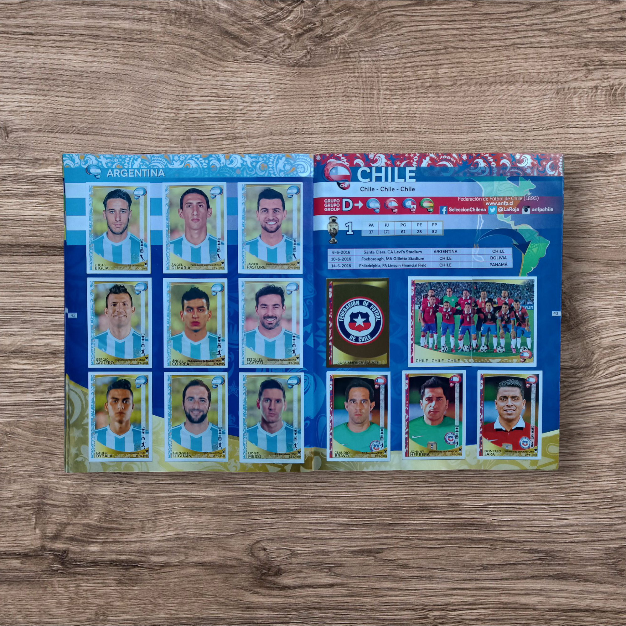 Álbum completo Copa América USA 2016 Centenario