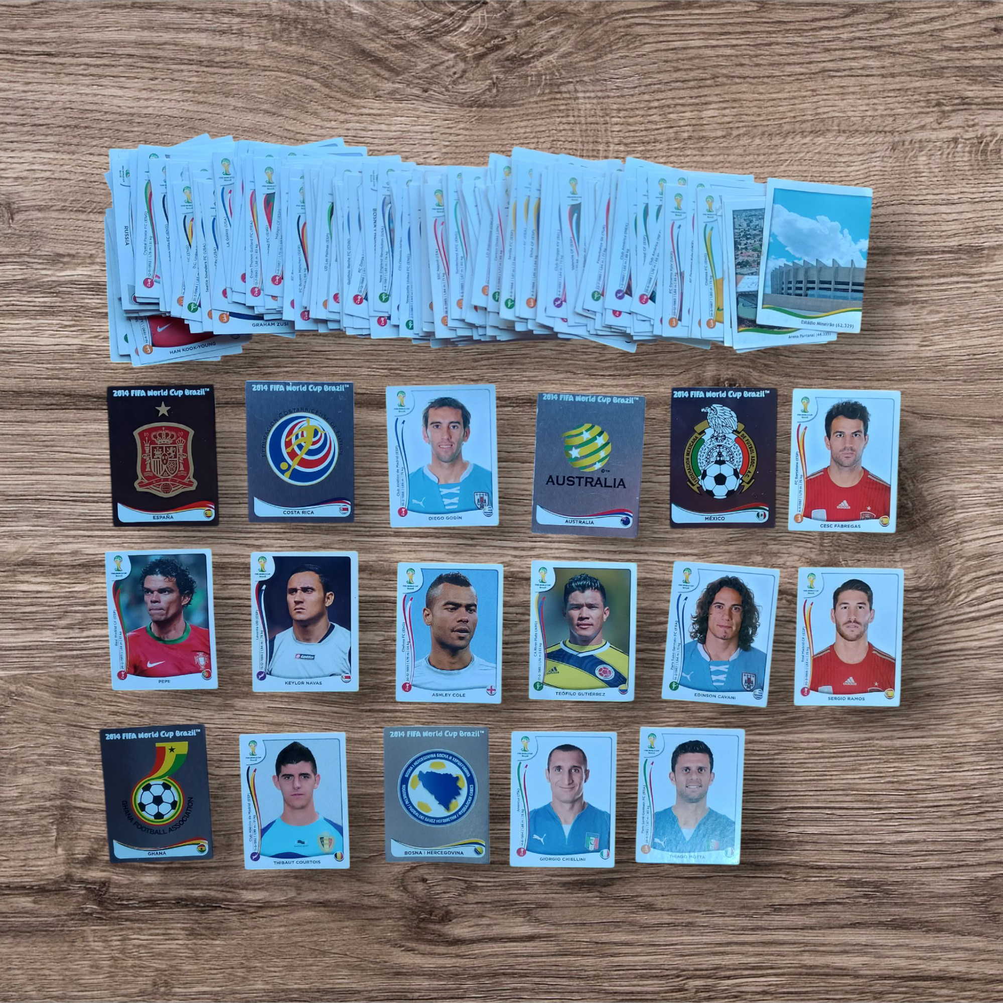 Lote 319 figuritas sin repetir Mundial Brasil 2014