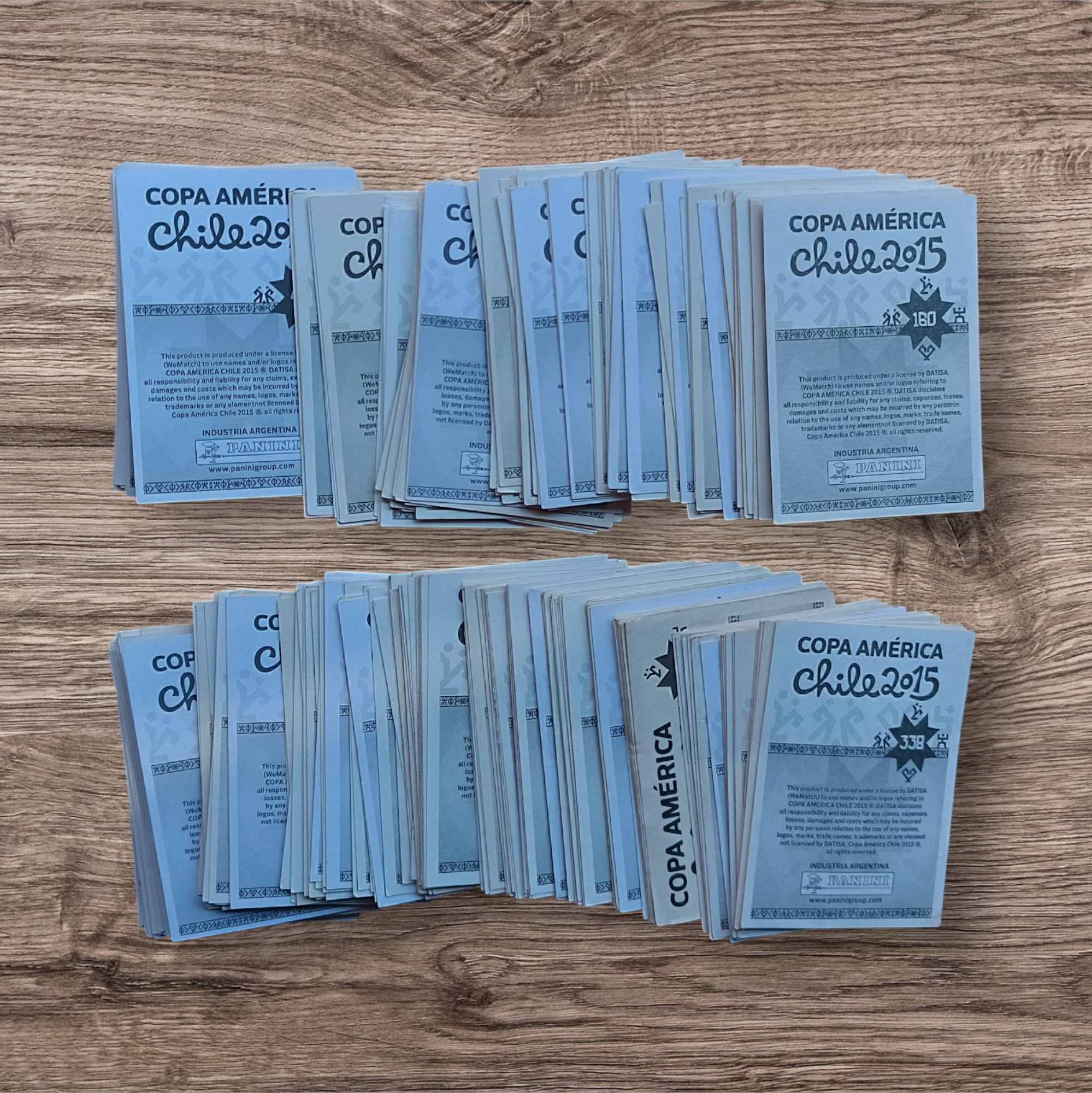 Lote 322 figuritas sin repetir Copa América Chile 2015