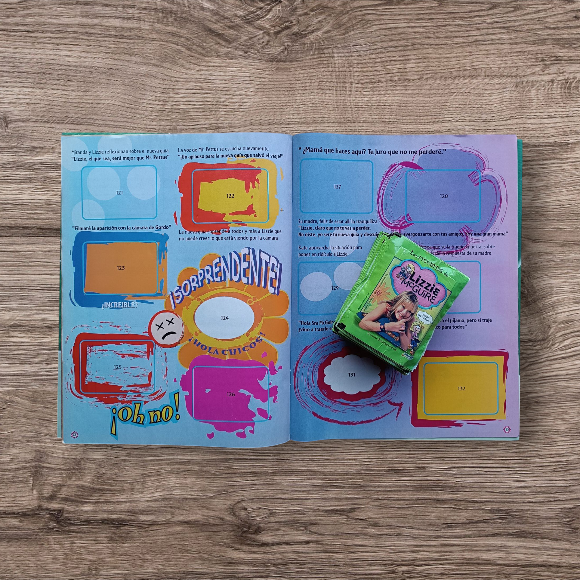 Combo álbum + 50 sobres de figuritas Lizzie Mc Guire