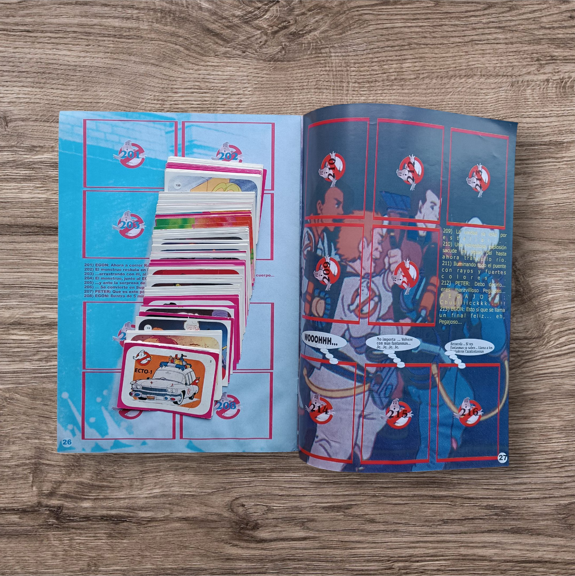 Álbum + 153 figuritas Los Cazafantasmas