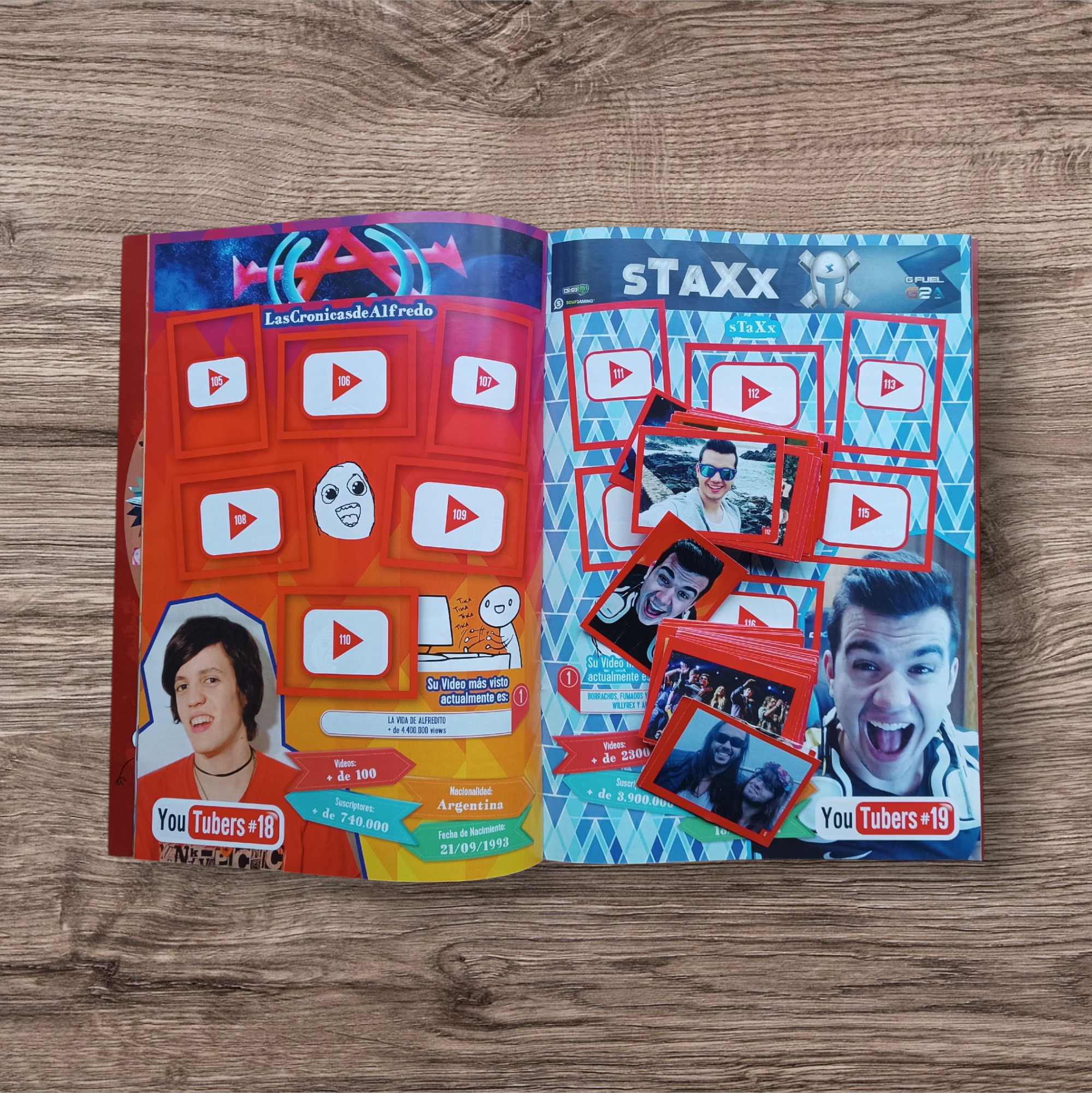 Álbum + 107 figuritas sin repetir Youtubers