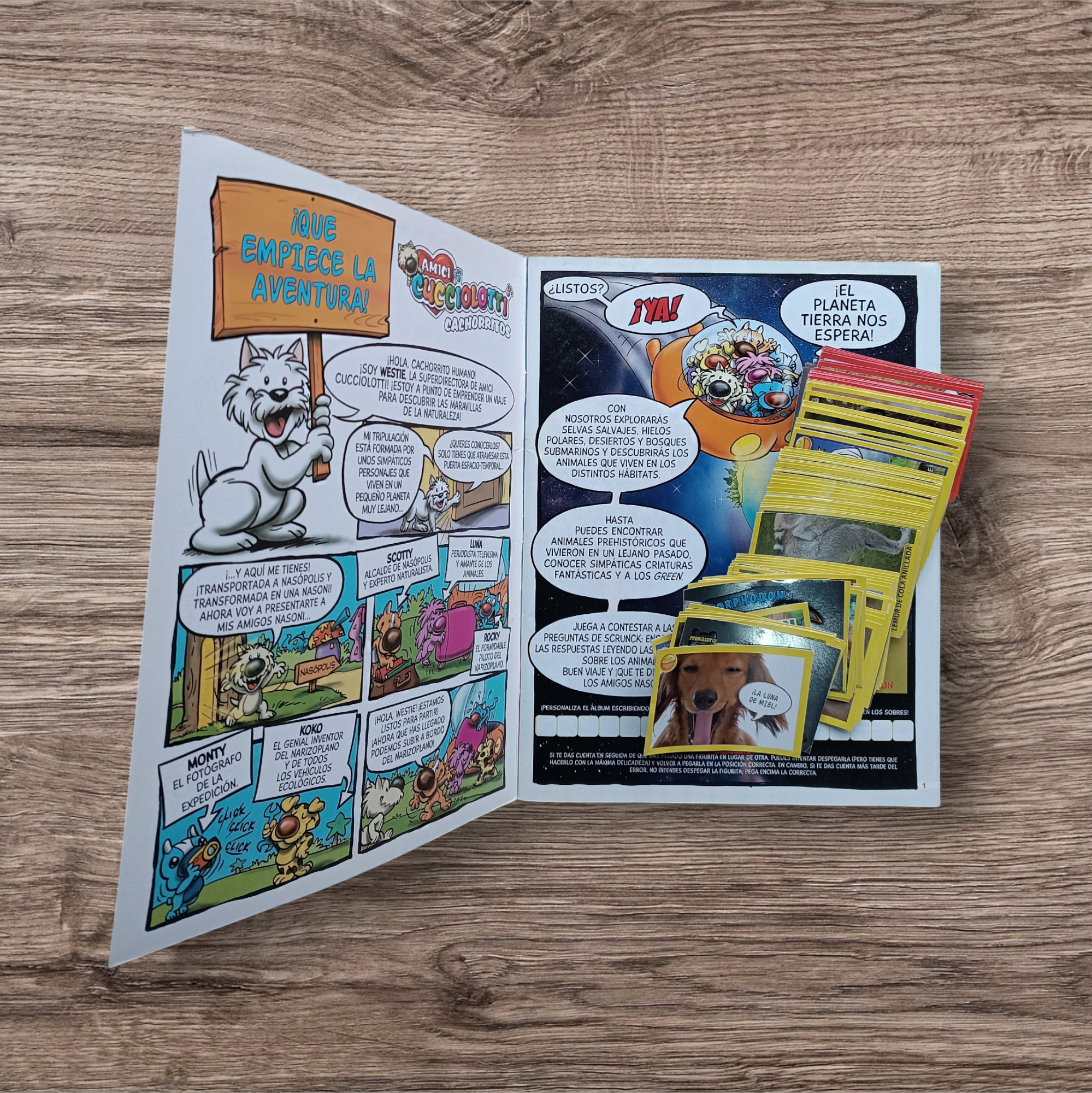 Álbum + 129 figuritas sin repetir Amici Cucciolotti