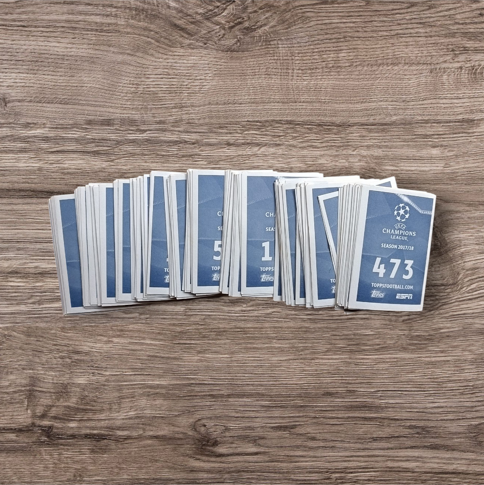 Lote 129 figuritas sin repetir Champions League 2017/18