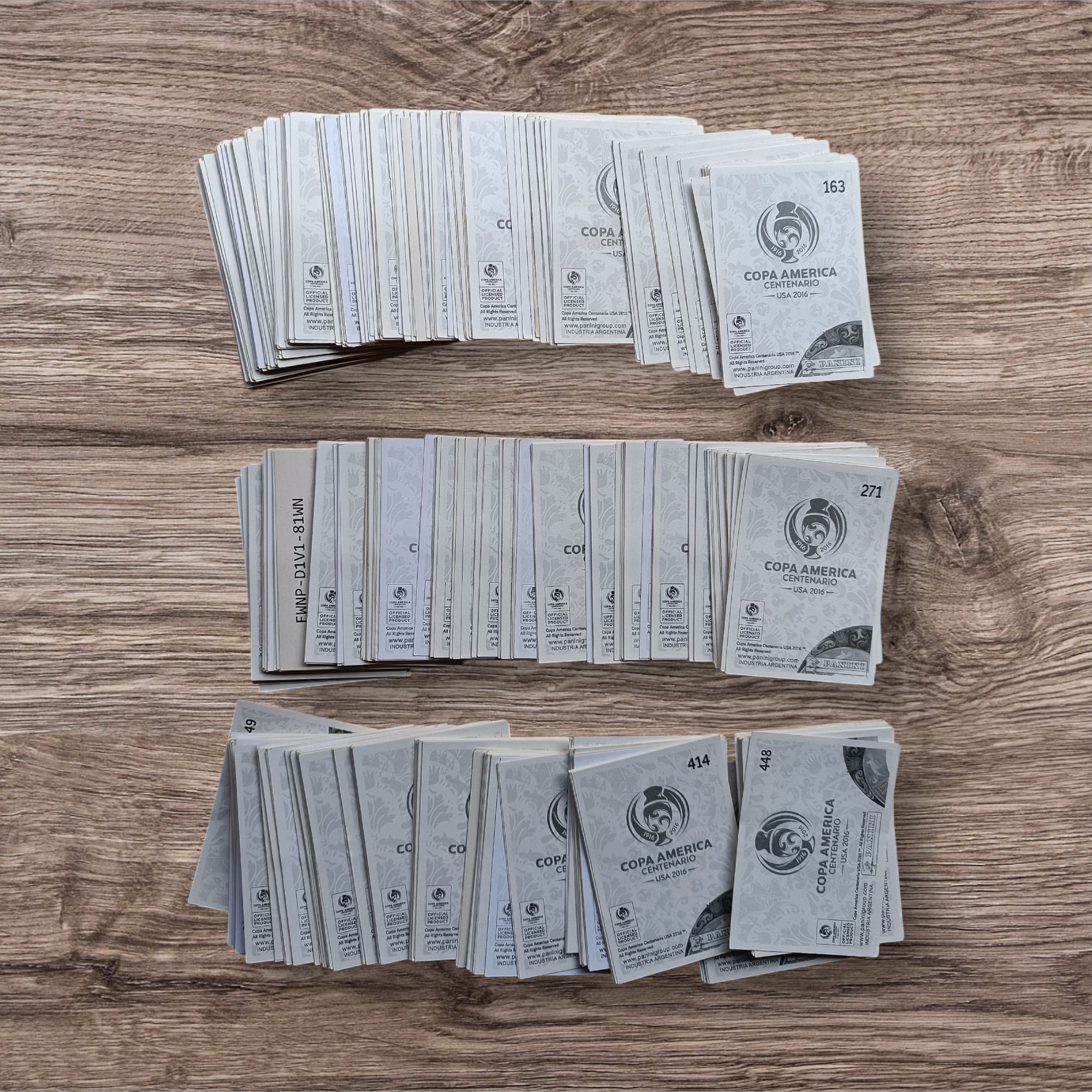 Lote 373 figuritas sin repetir Copa América Centenario 2016