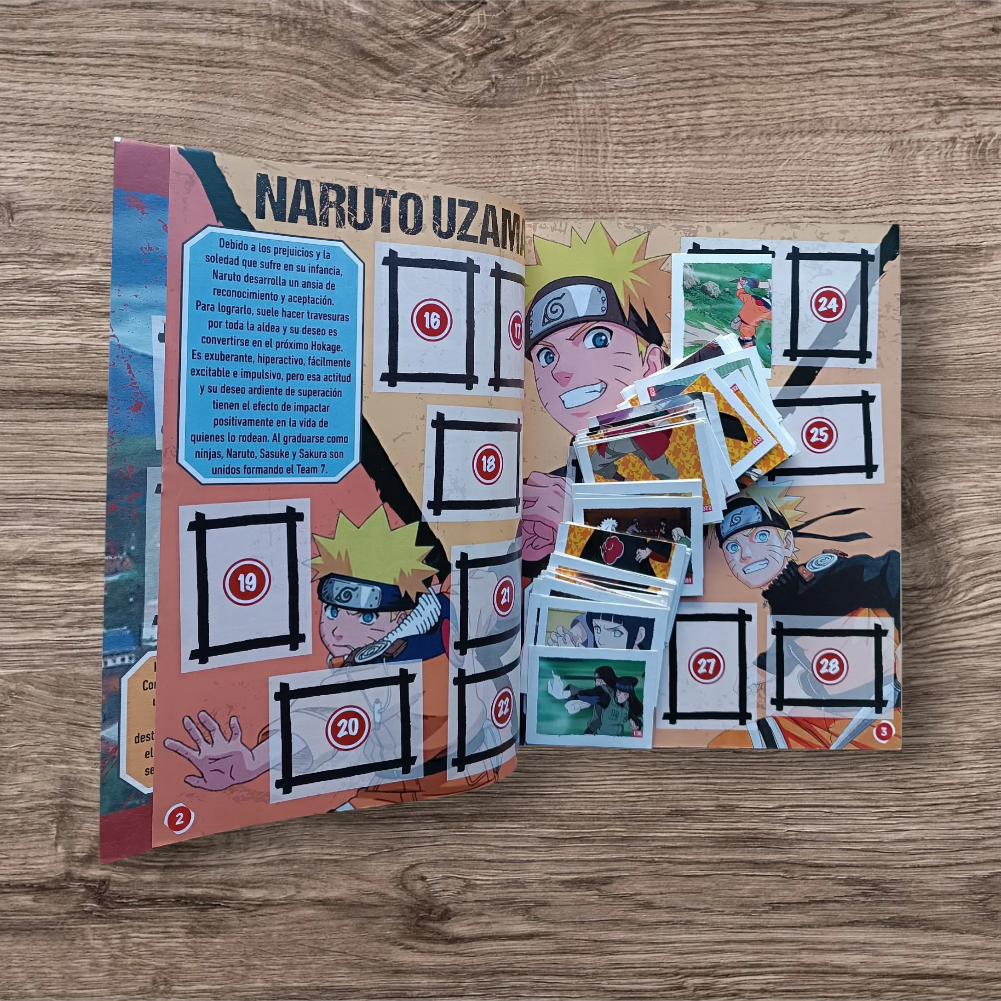 Álbum + 121 figuritas sin repetir Naruto