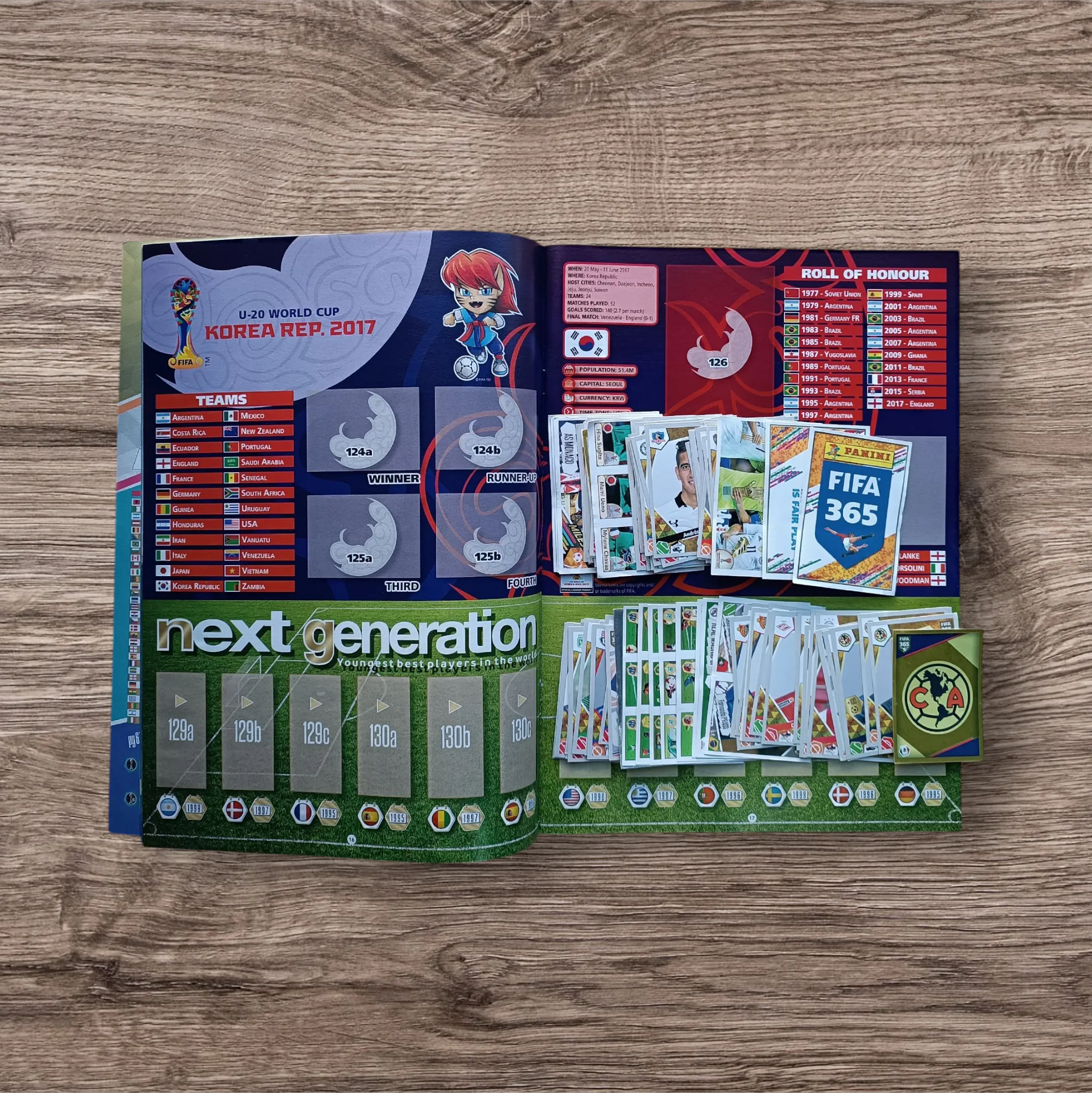 Álbum + 105 figuritas sin repetir FIFA 365 2018