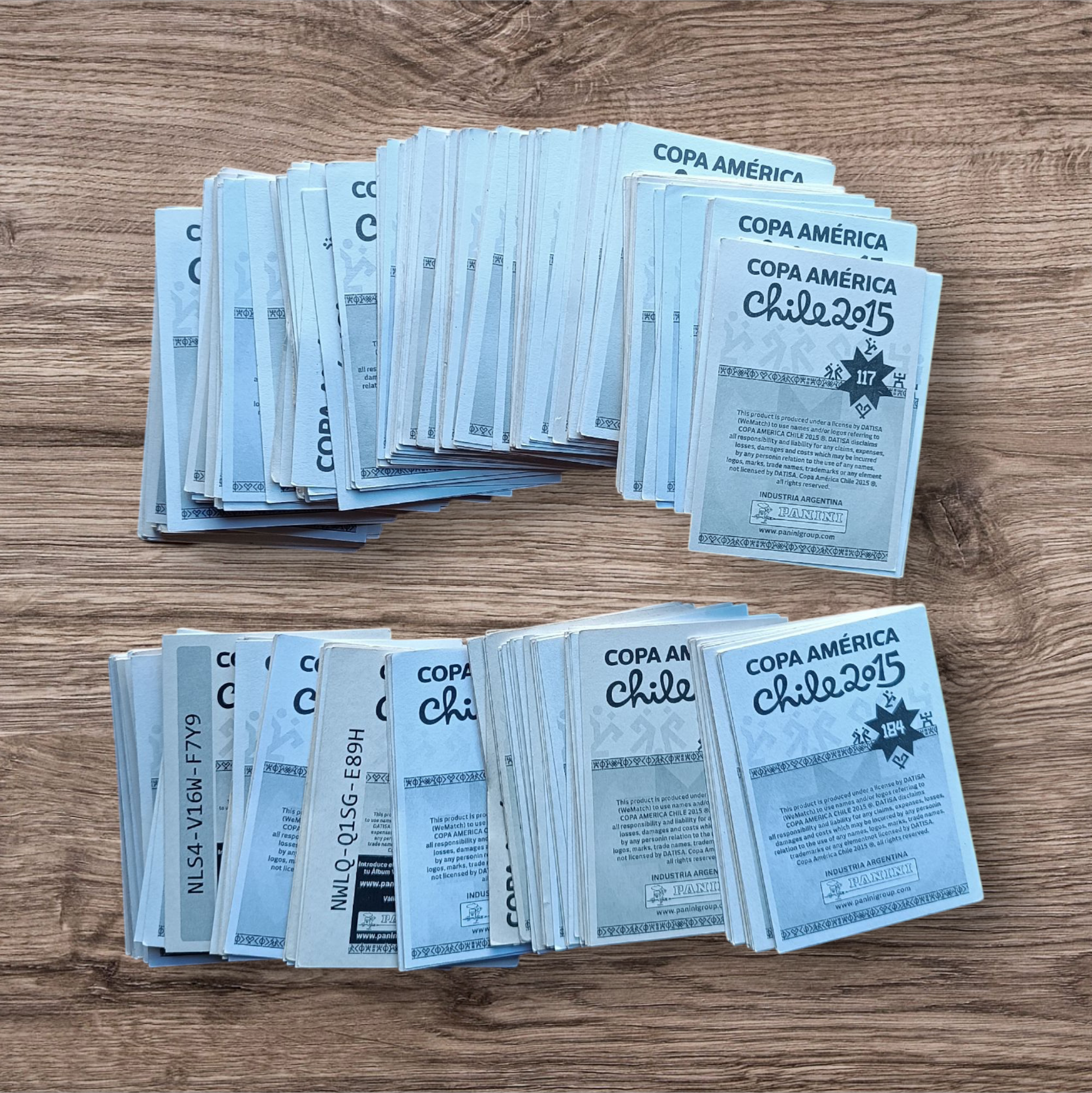 Lote 306 figuritas sin repetir Copa América Chile 2015