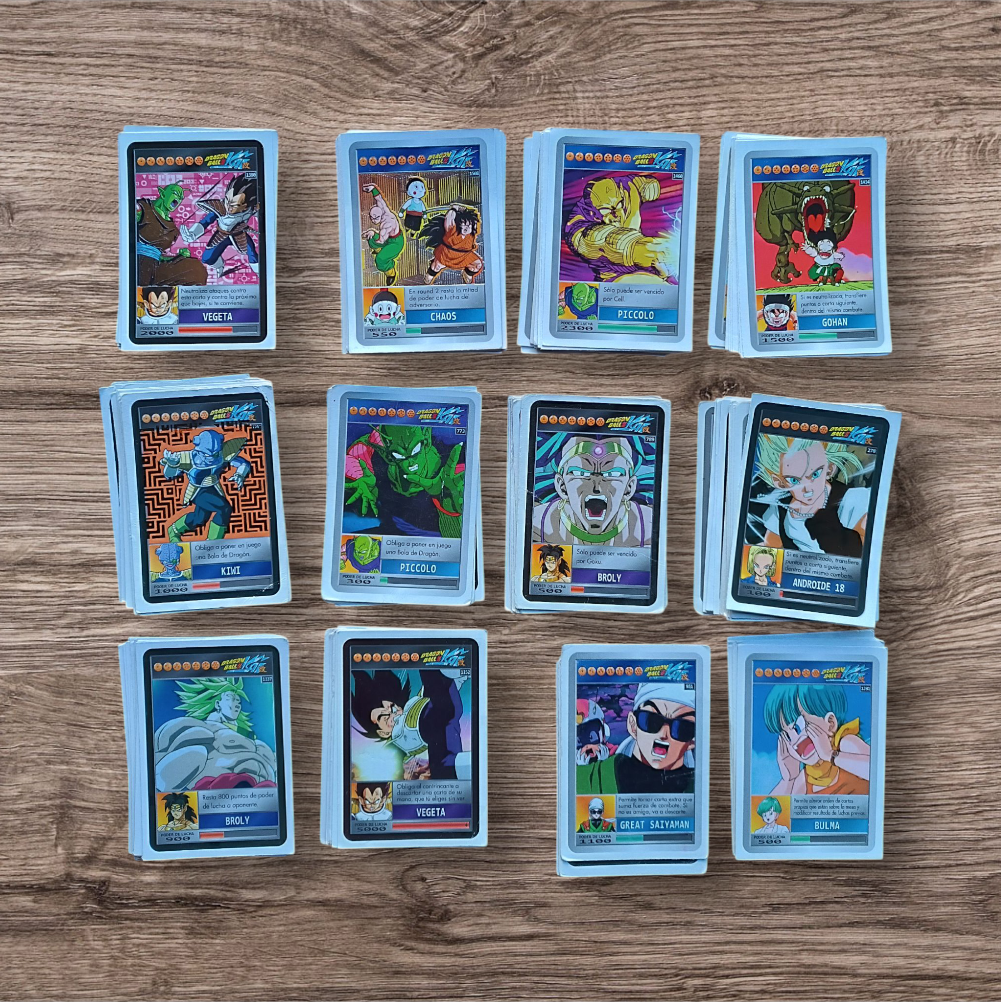 Lote 131 cartas Dragon Ball Z varias series