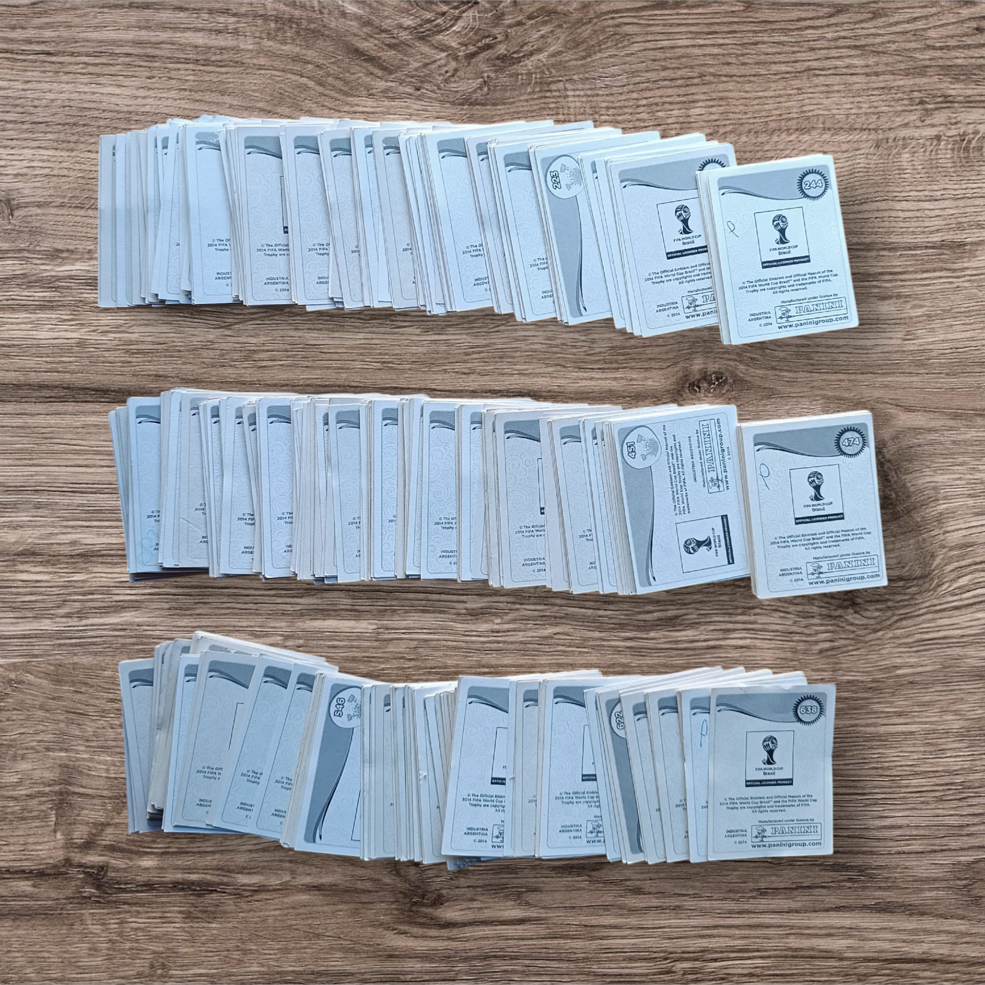 Lote 533 figuritas sin repetir Mundial Brasil 2014