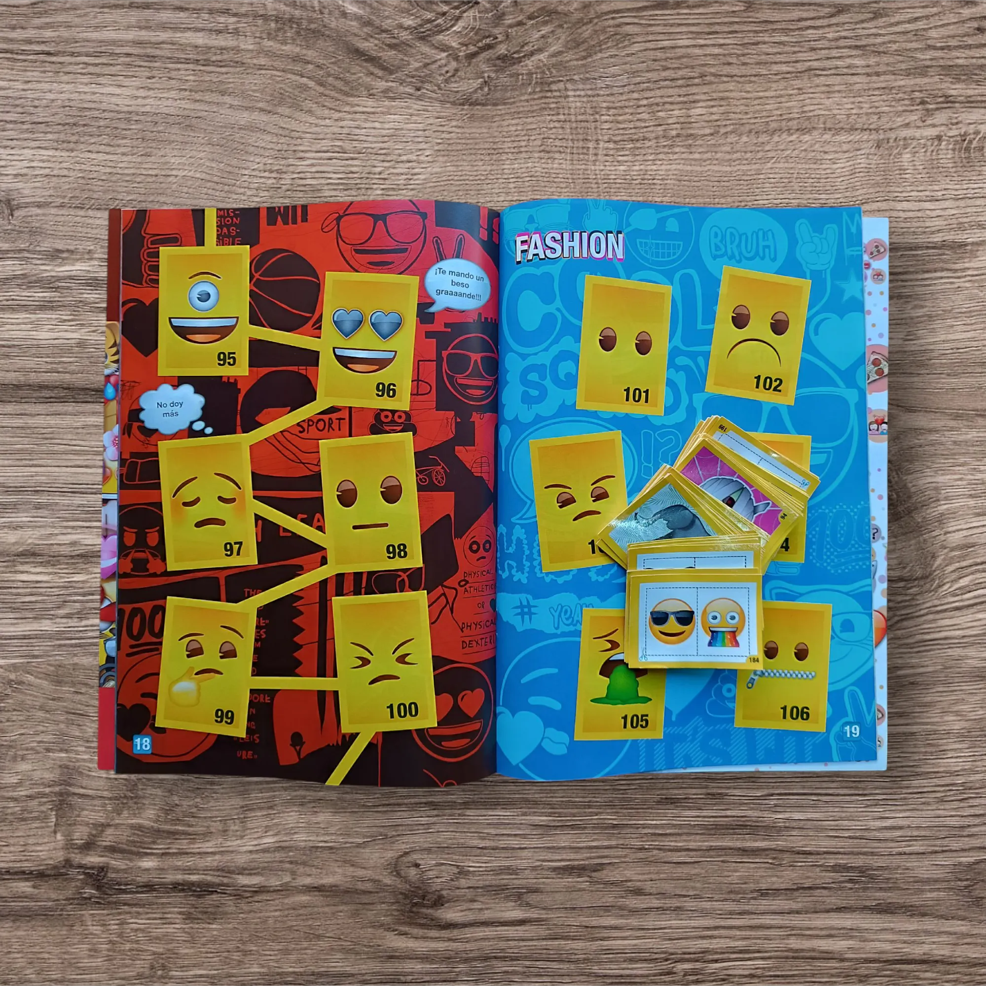 Álbum + 61 figuritas sin repetir Emojis