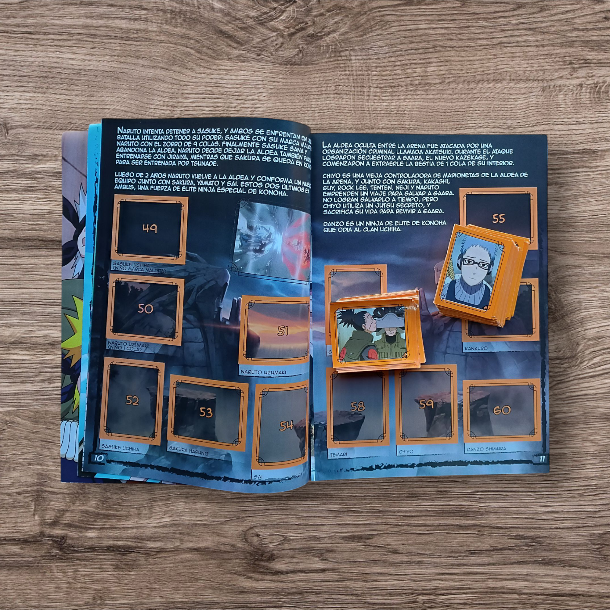 Álbum + 123 figuritas sin repetir Naruto Shippuden
