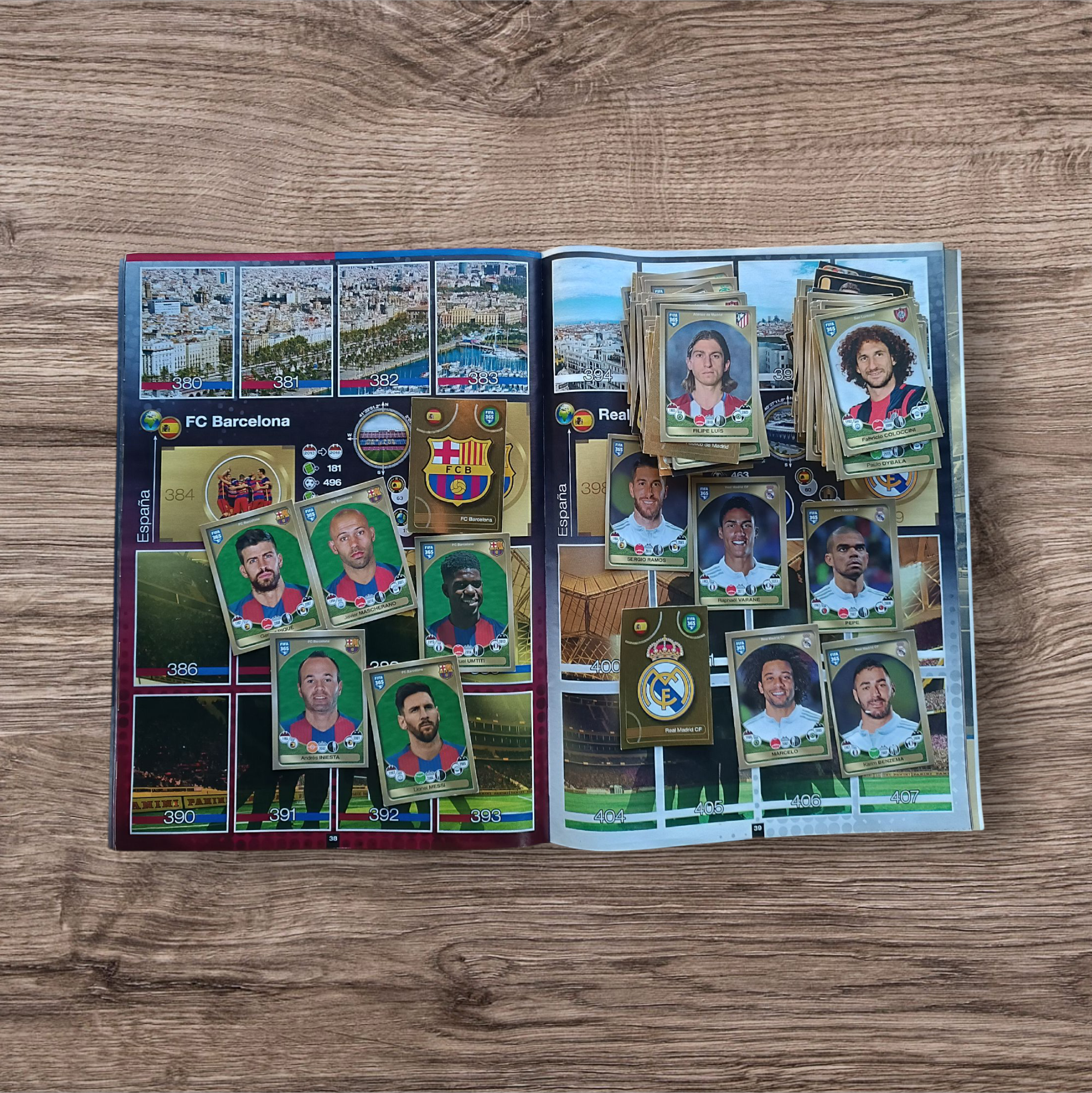 Álbum + 376 figuritas sin repetir FIFA 365 Año 2017