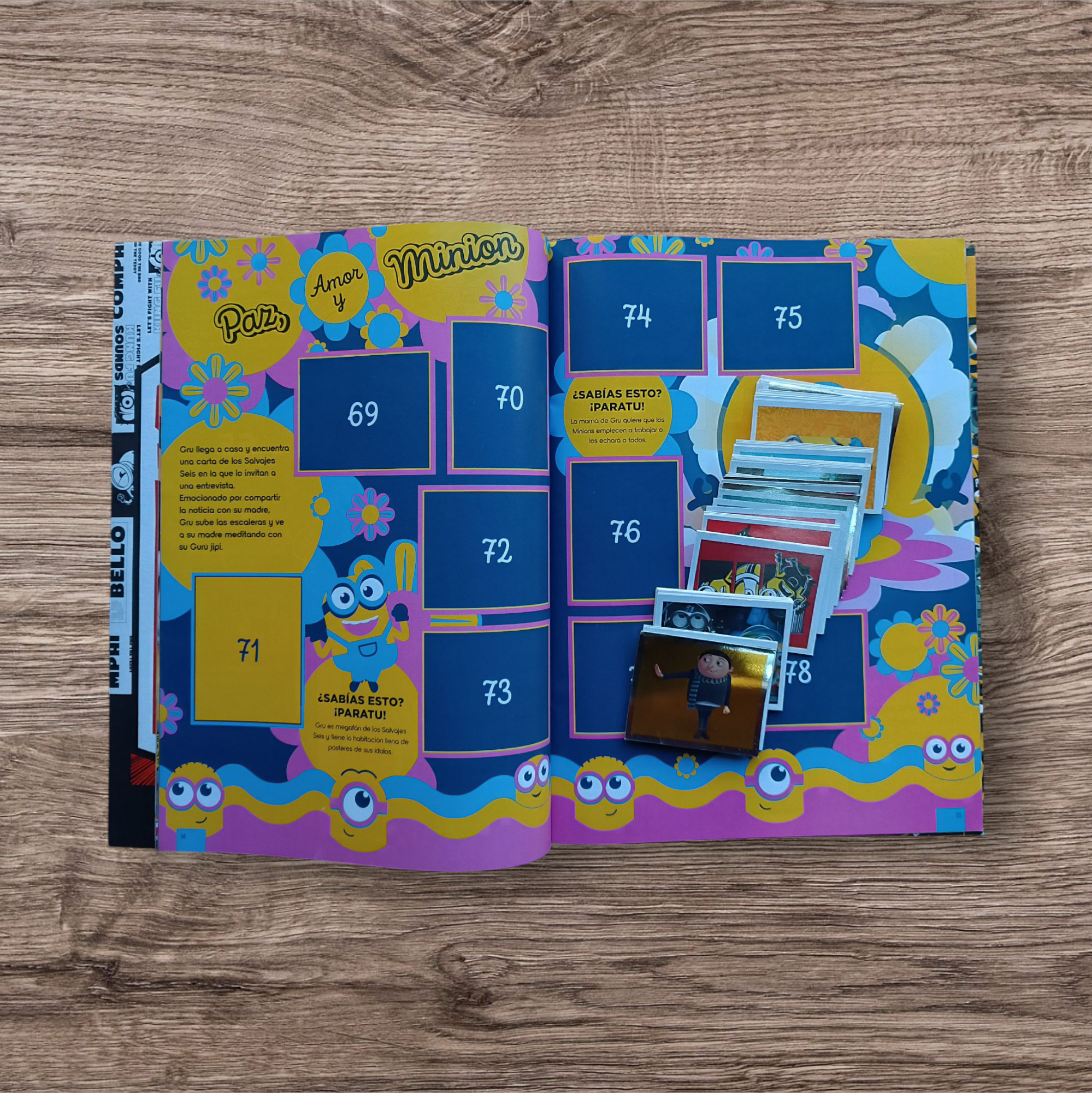 Álbum + 105 figuritas Minions el Origen de Gru