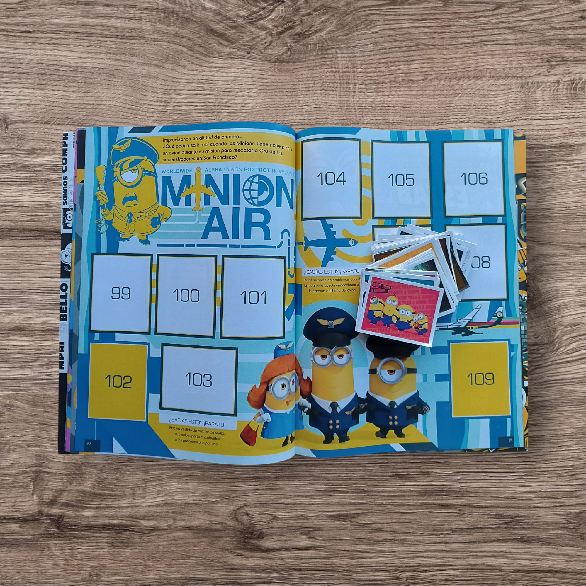 Álbum + 105 figuritas Minions el Origen de Gru