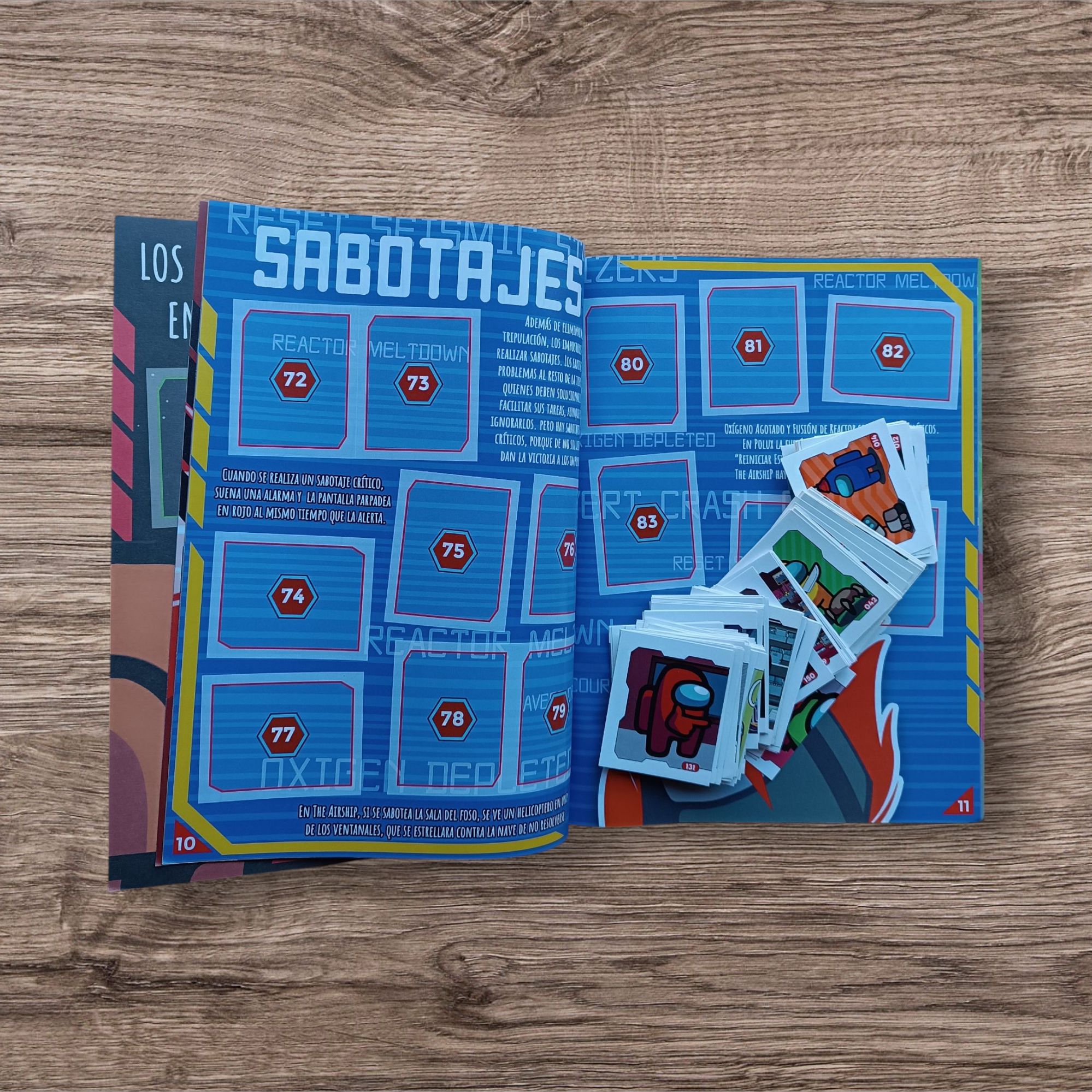 Álbum + 173 figuritas sin repetir Among Us Sabotaje final