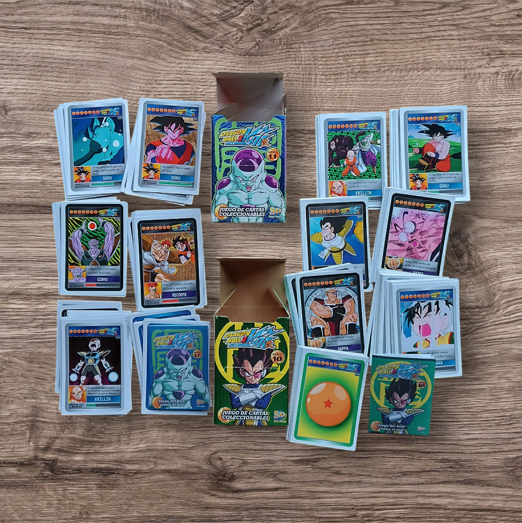 Lote 160 cartas sin repetir Dragon Ball Z series 10 y 11