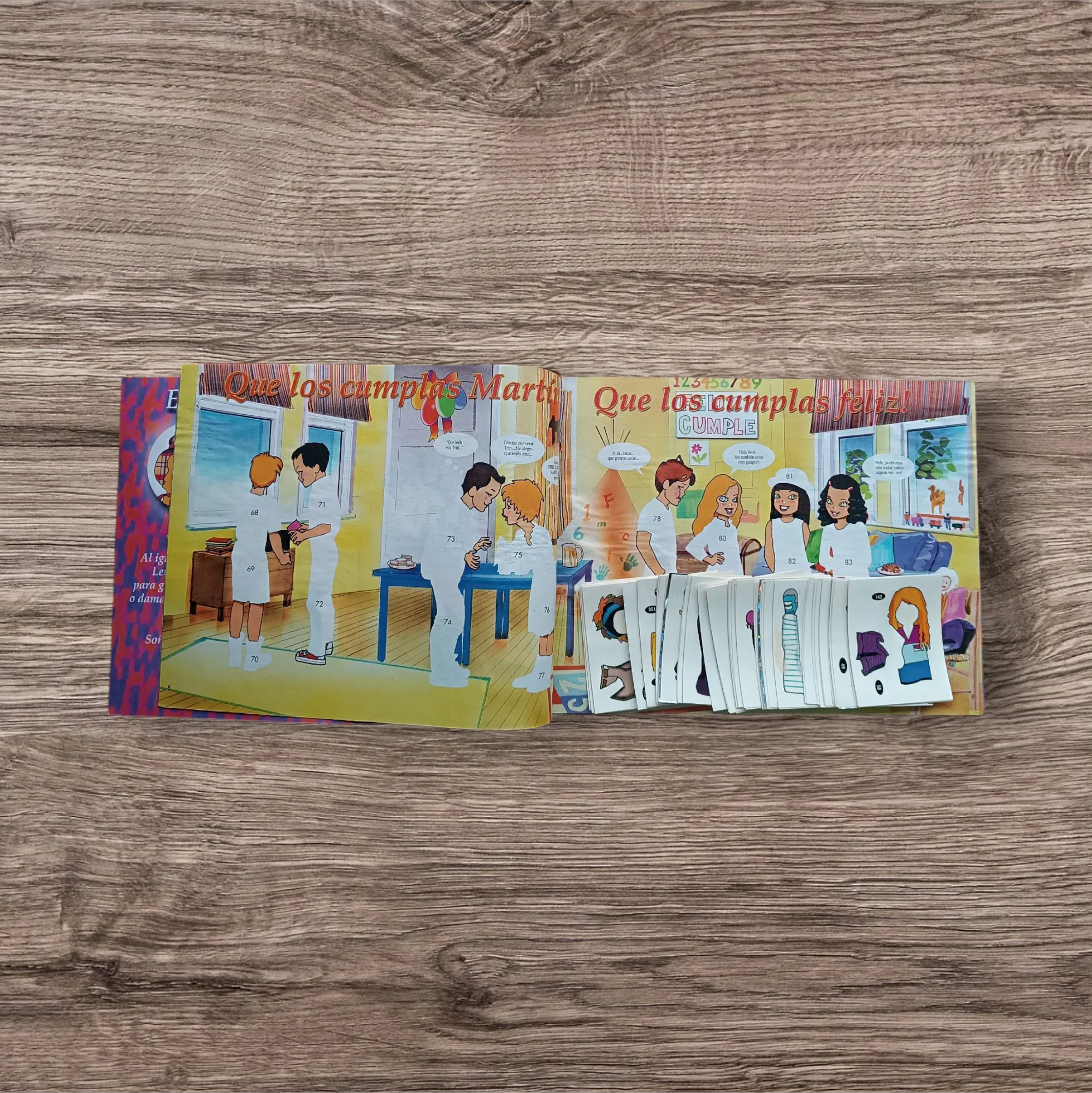 Álbum + 58 figuritas sin repetir Muñecas para vestir