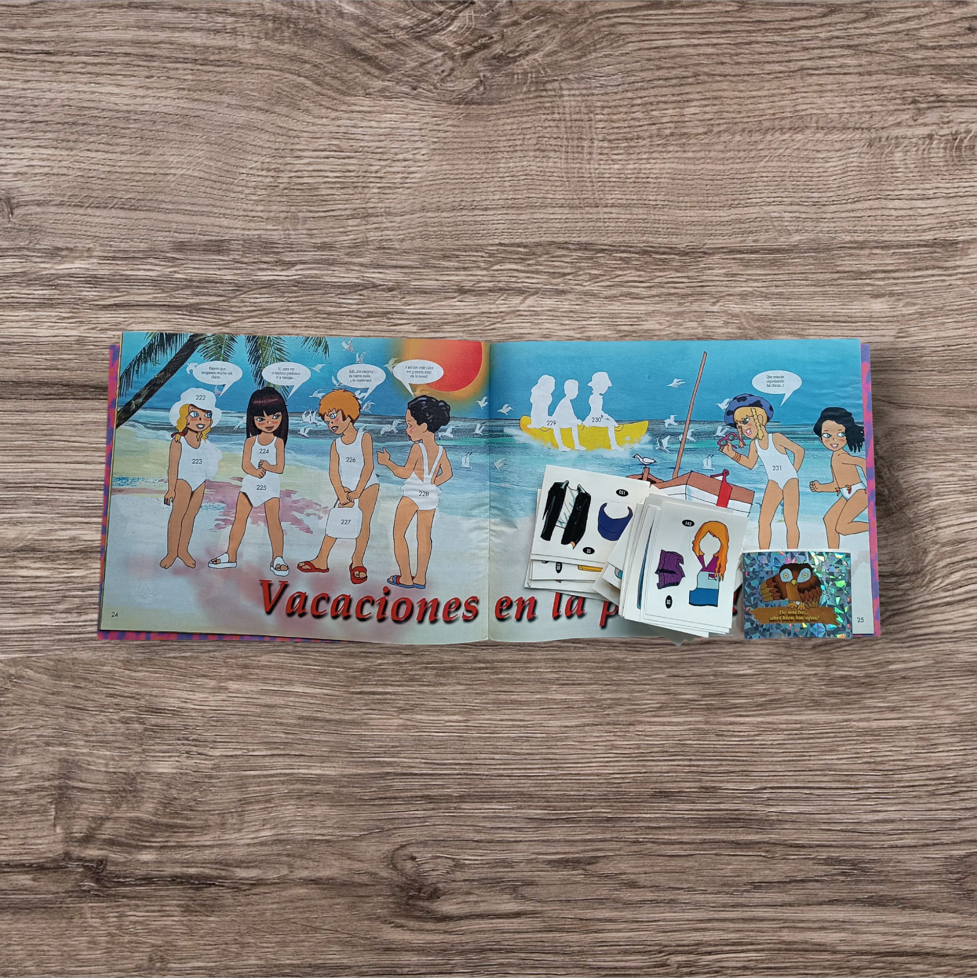 Álbum + 58 figuritas sin repetir Muñecas para vestir