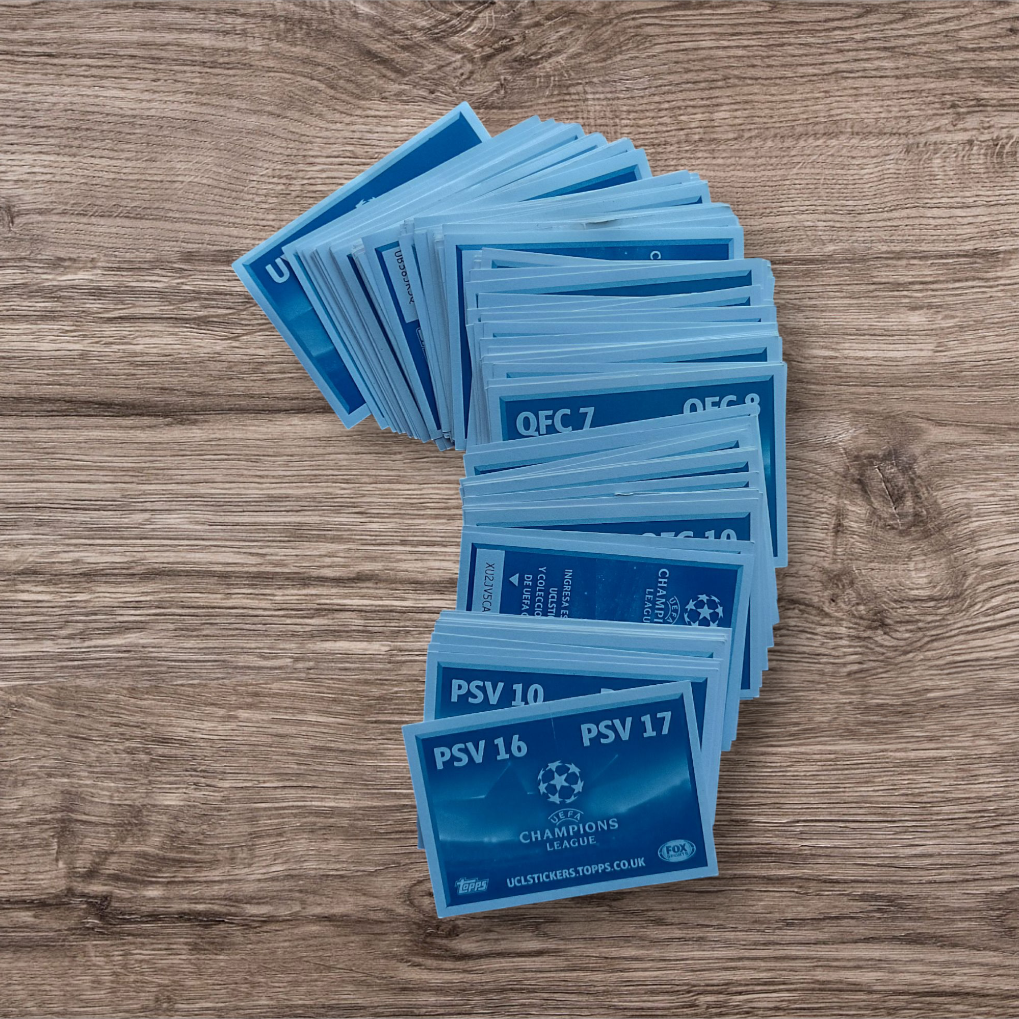 Lote 125 figuritas sin repetir Champions League