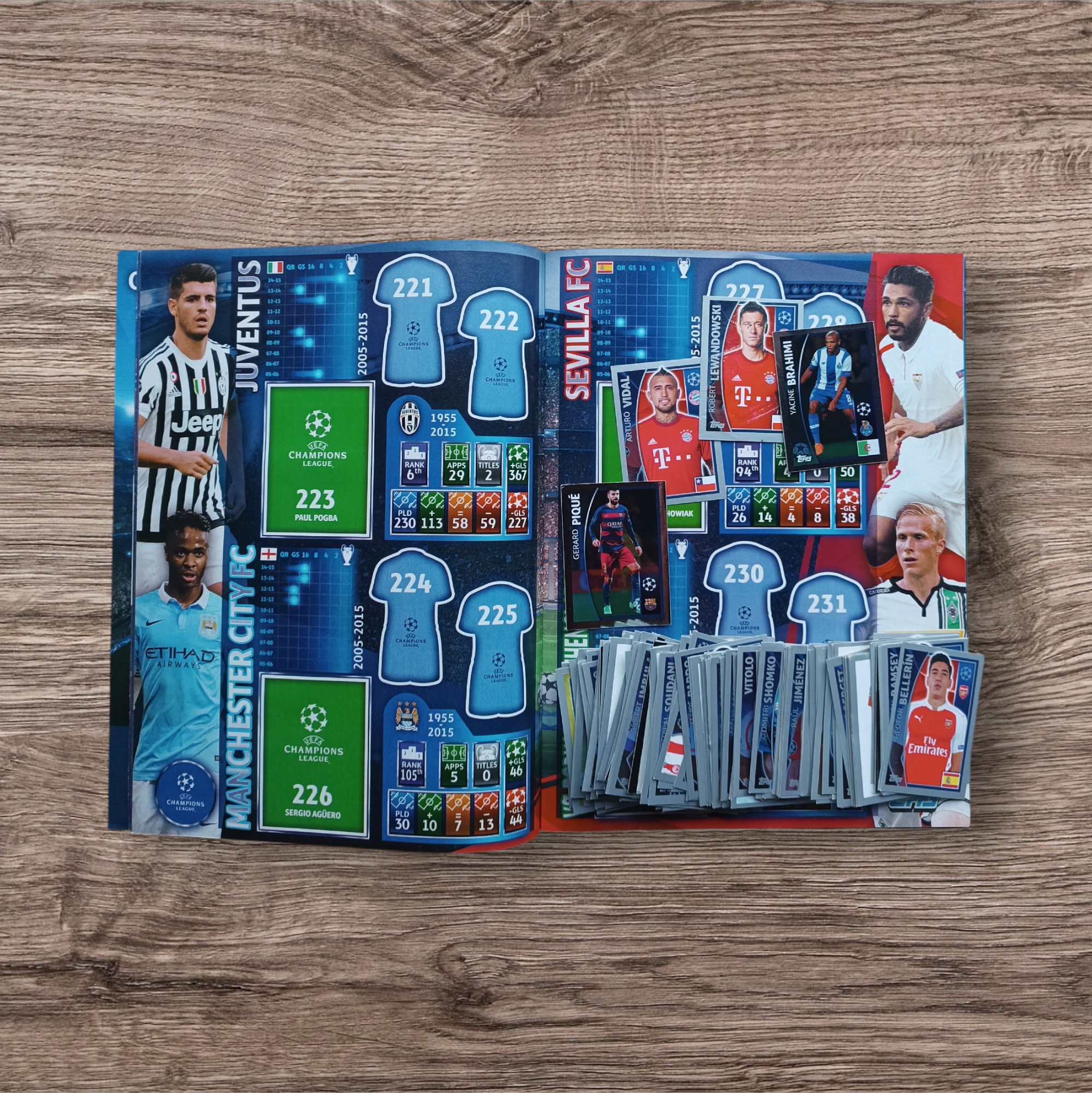 Álbum + 233 figuritas sin repetir Champions League 2015/16
