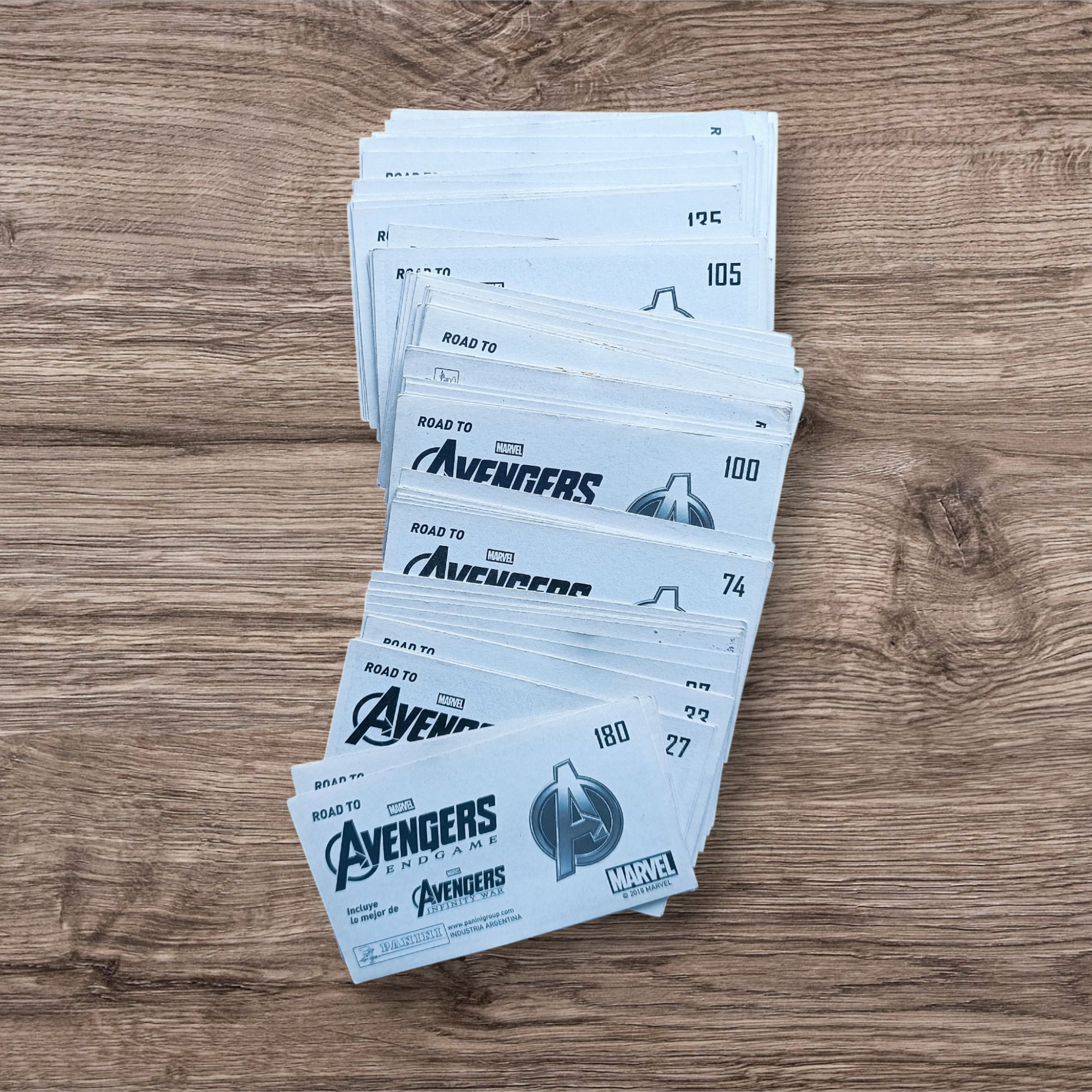 Lote 89 figuritas sin repetir Avengers Endgame