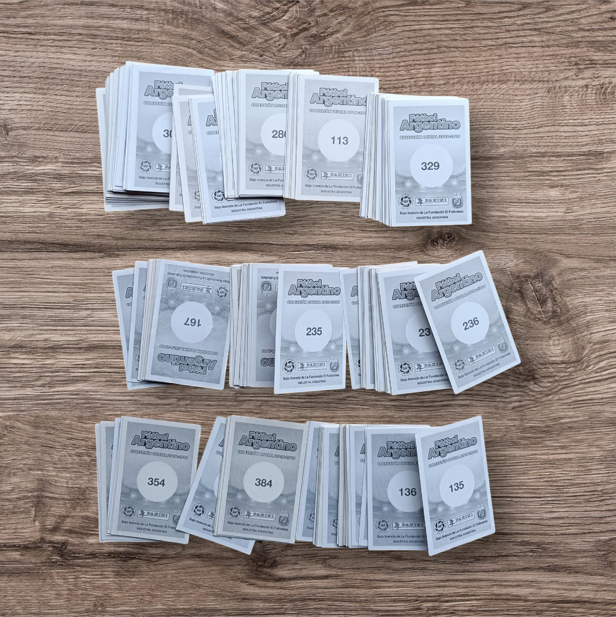 Lote 266 figuritas sin repetir Fútbol Argentino 2018-2019