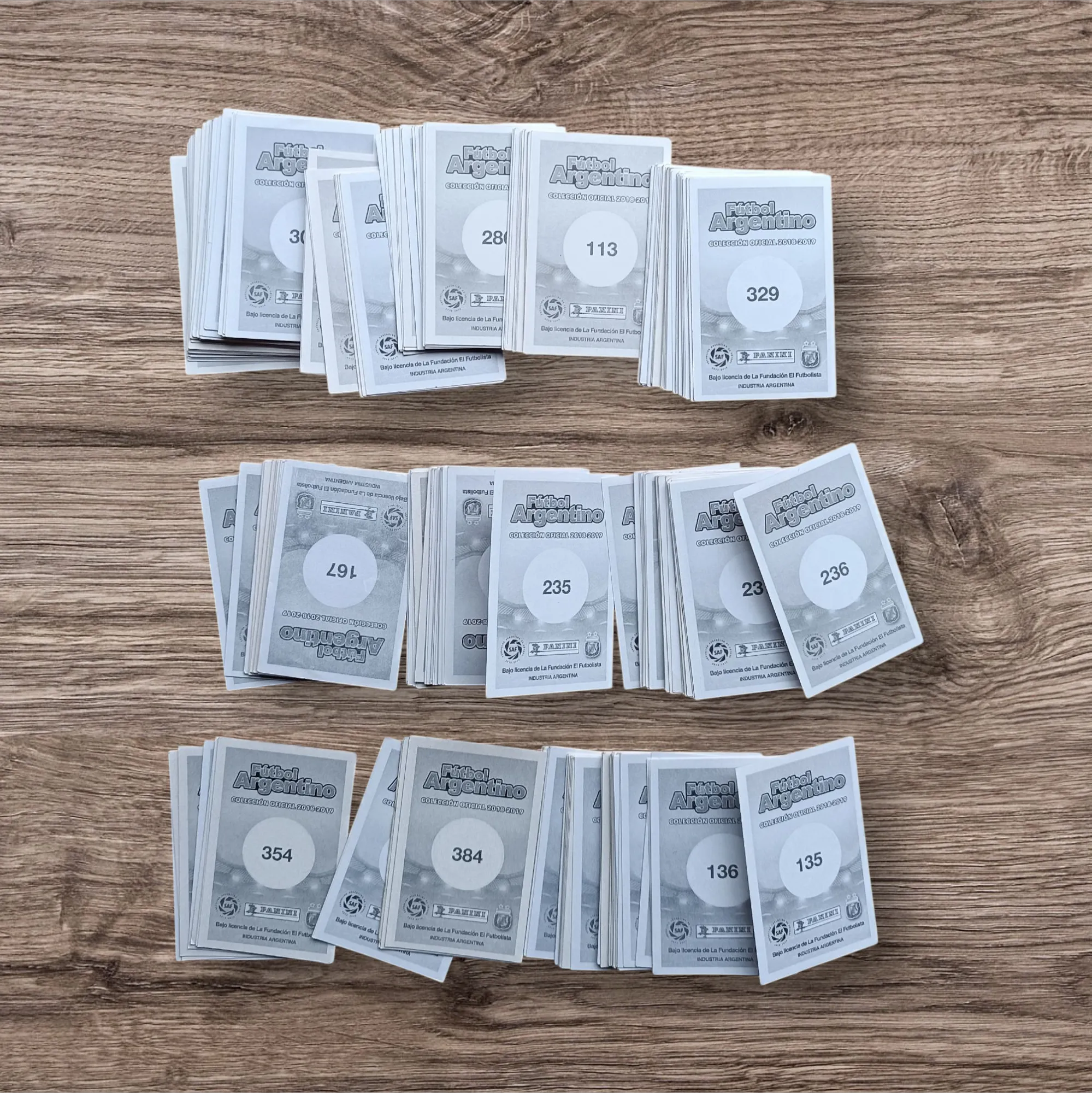 Lote 266 figuritas sin repetir Fútbol Argentino 2018-2019