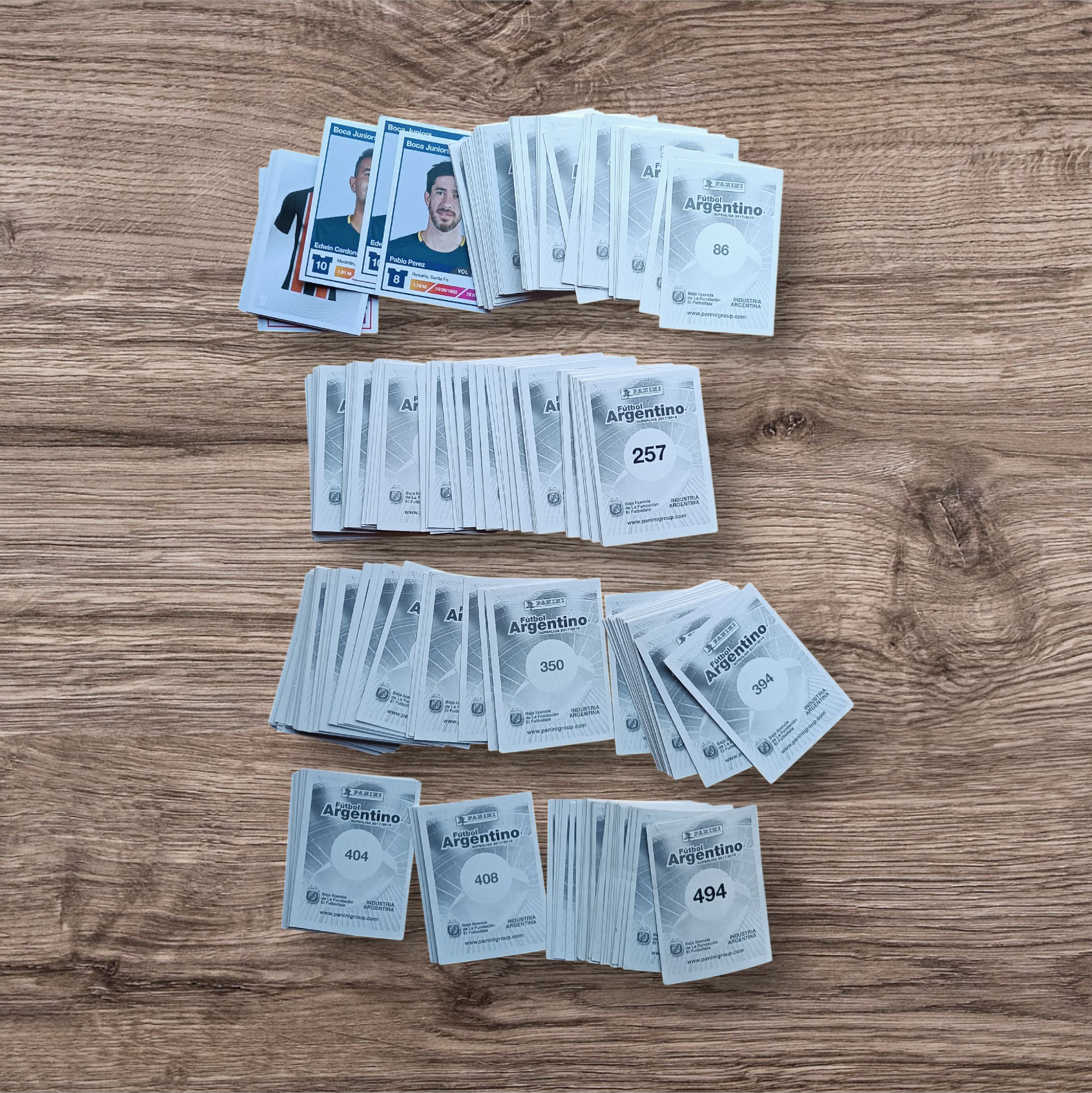 Lote 306 figuritas sin repetir Fútbol Argentino 2017/2018