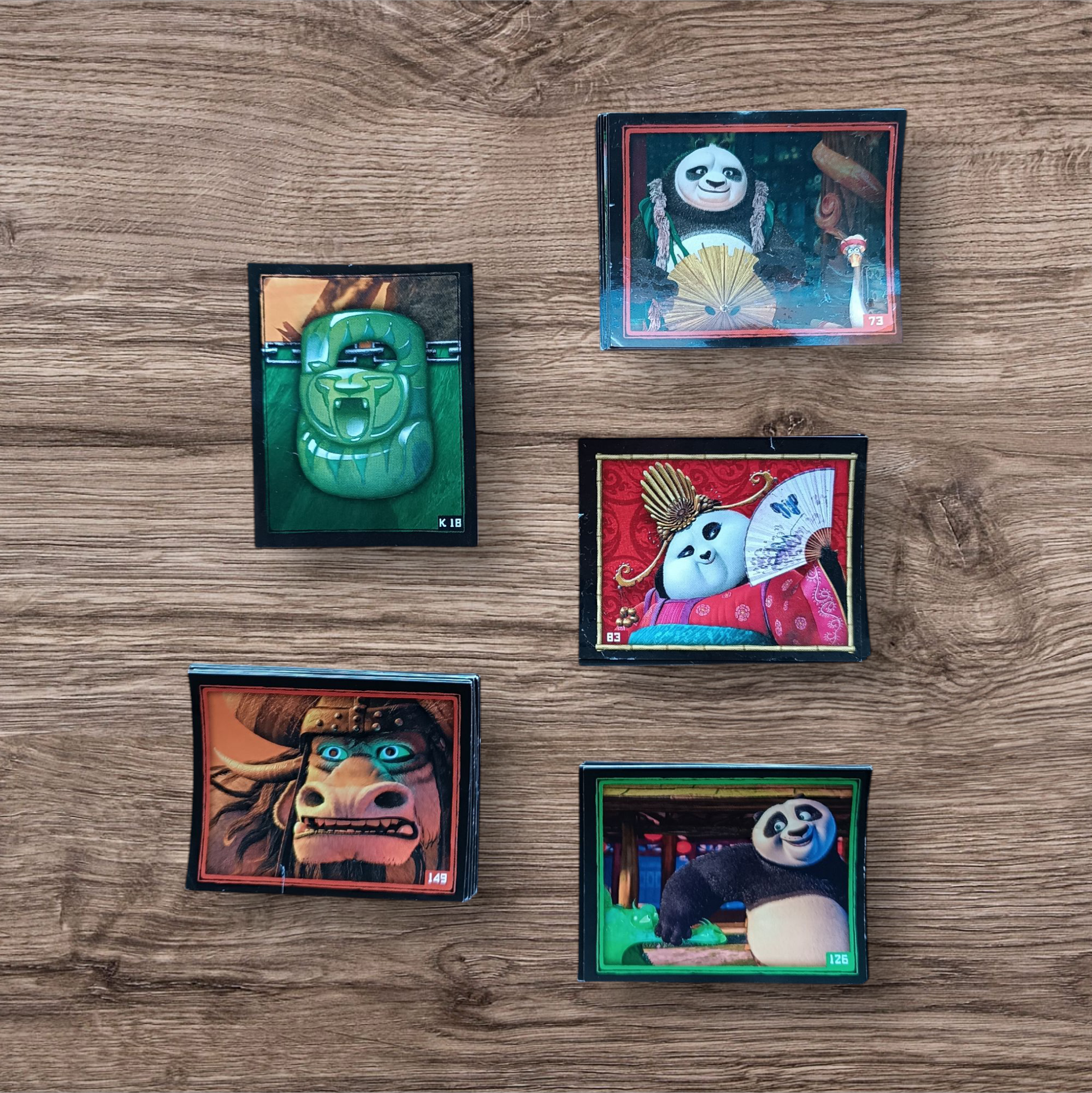 Lote 53 figuritas sin repetir Kung Fu Panda