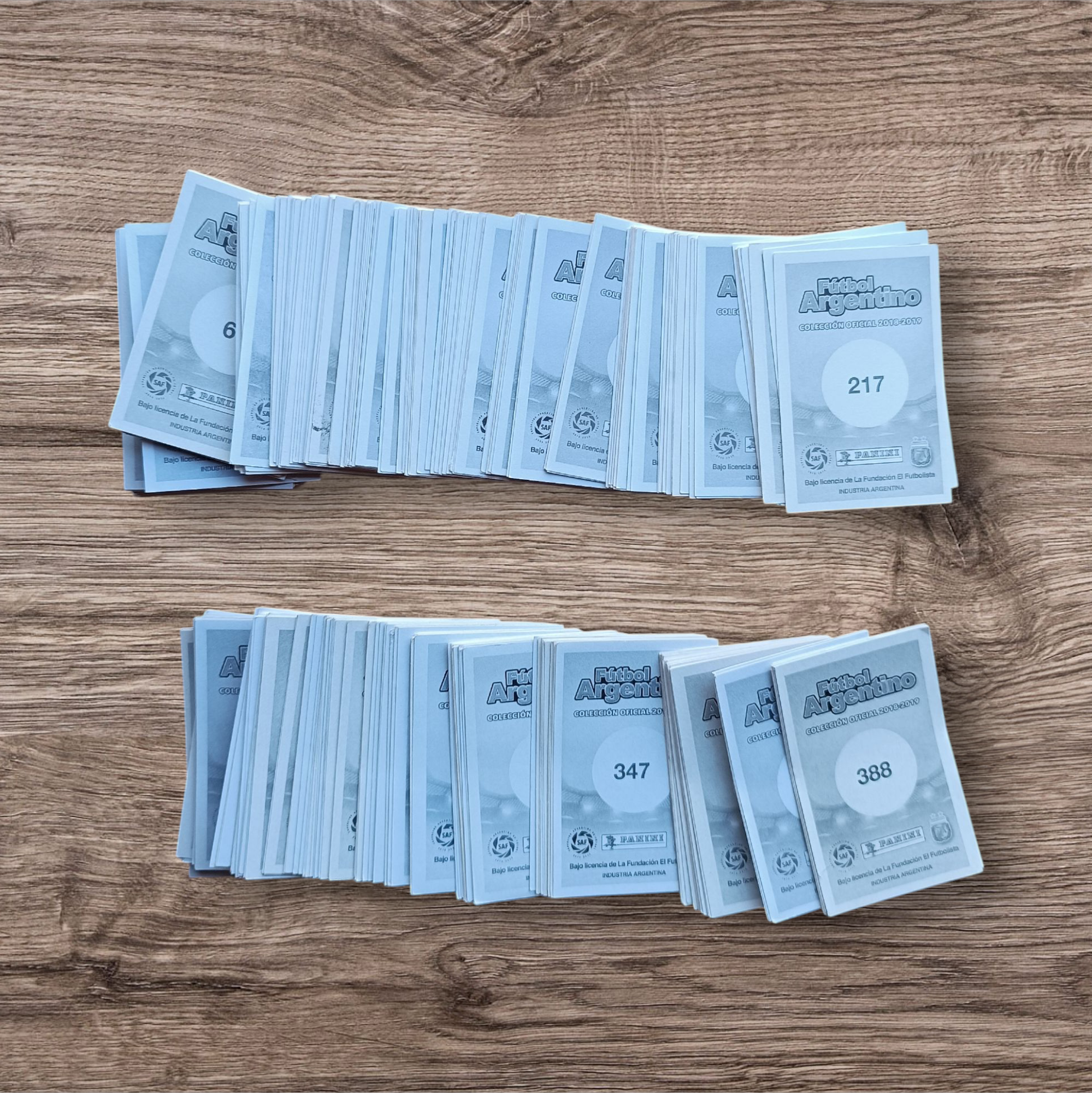 Lote 318 figuritas sin repetir Fútbol Argentino 2018/2019