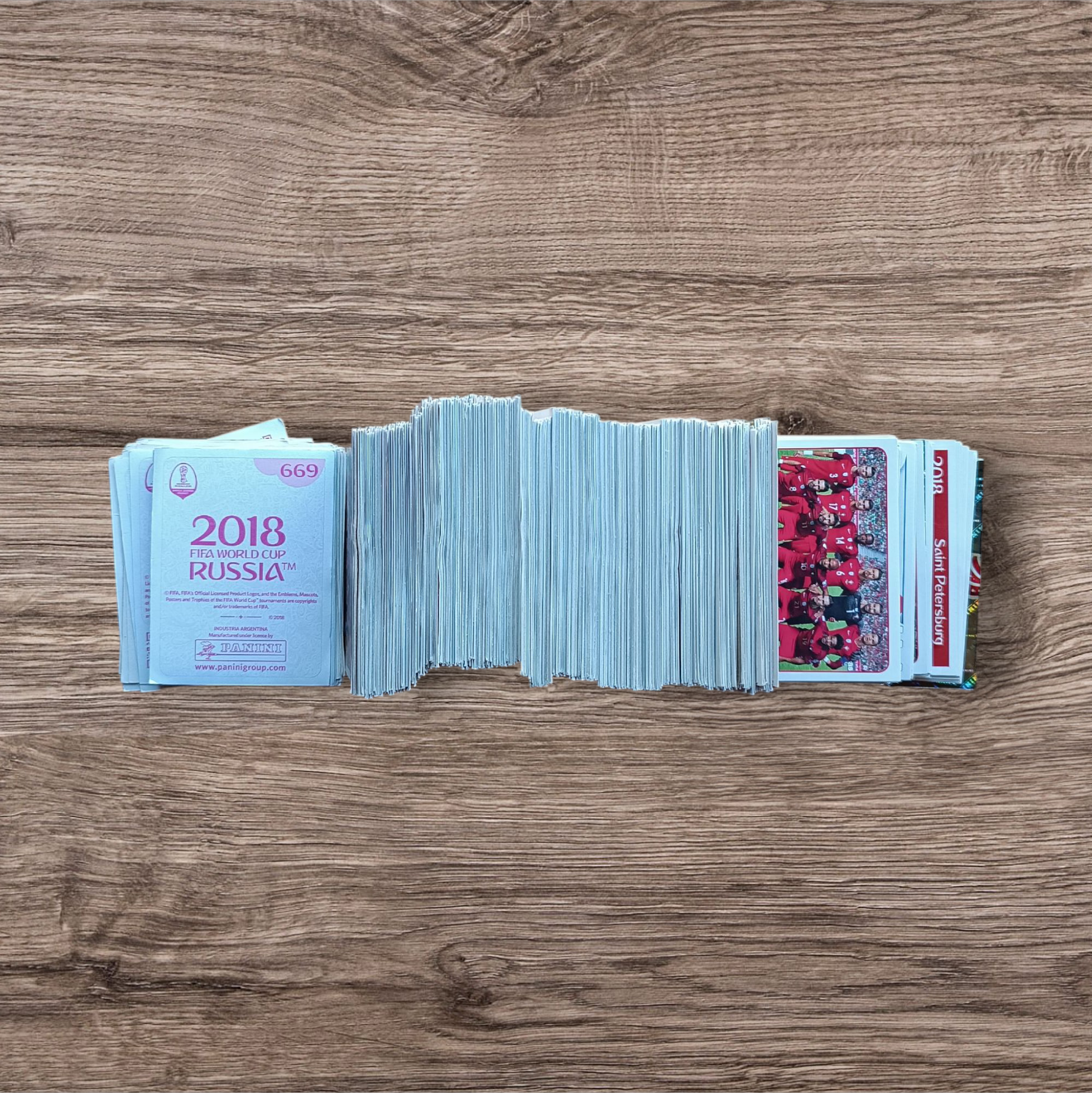 Lotazo épico 656 figuritas sin repetir Mundial Rusia 2018