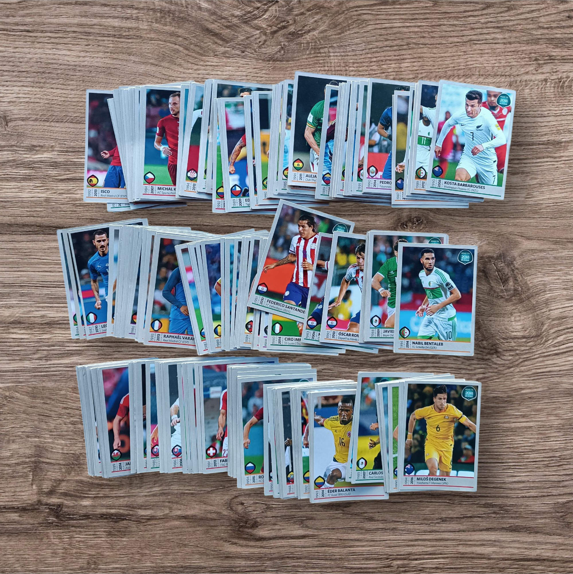 Lote 215 figuritas sin repetir Road to Rusia 2018