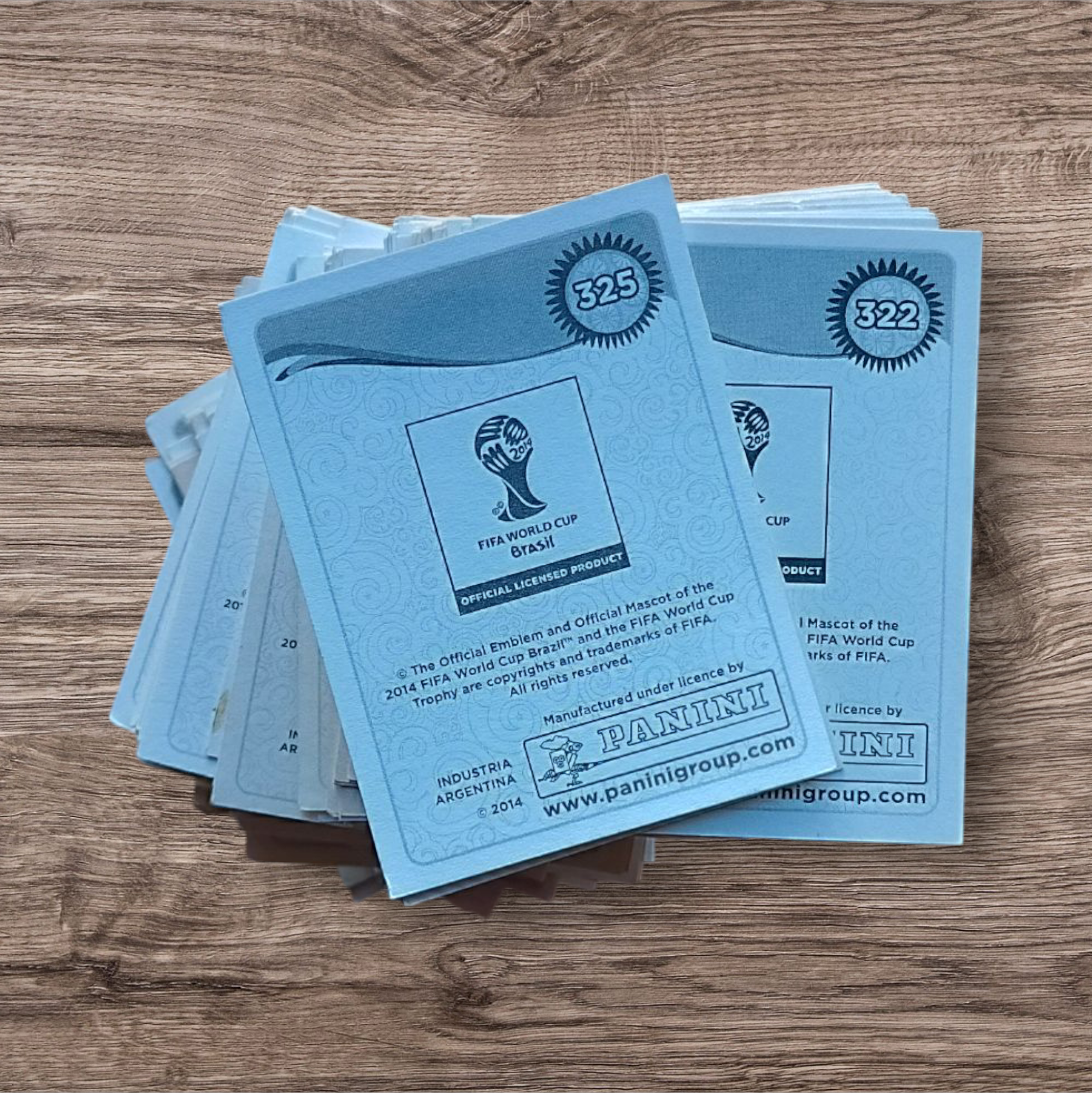 Lote 317 figuritas sin repetir Mundial Brasil 2014